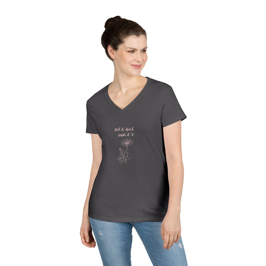 Chic Ladies' V-Neck T-Shirt, Casual Tee, Comfortable Fashion, Everyday Wear, Gift for Her, Summer Style