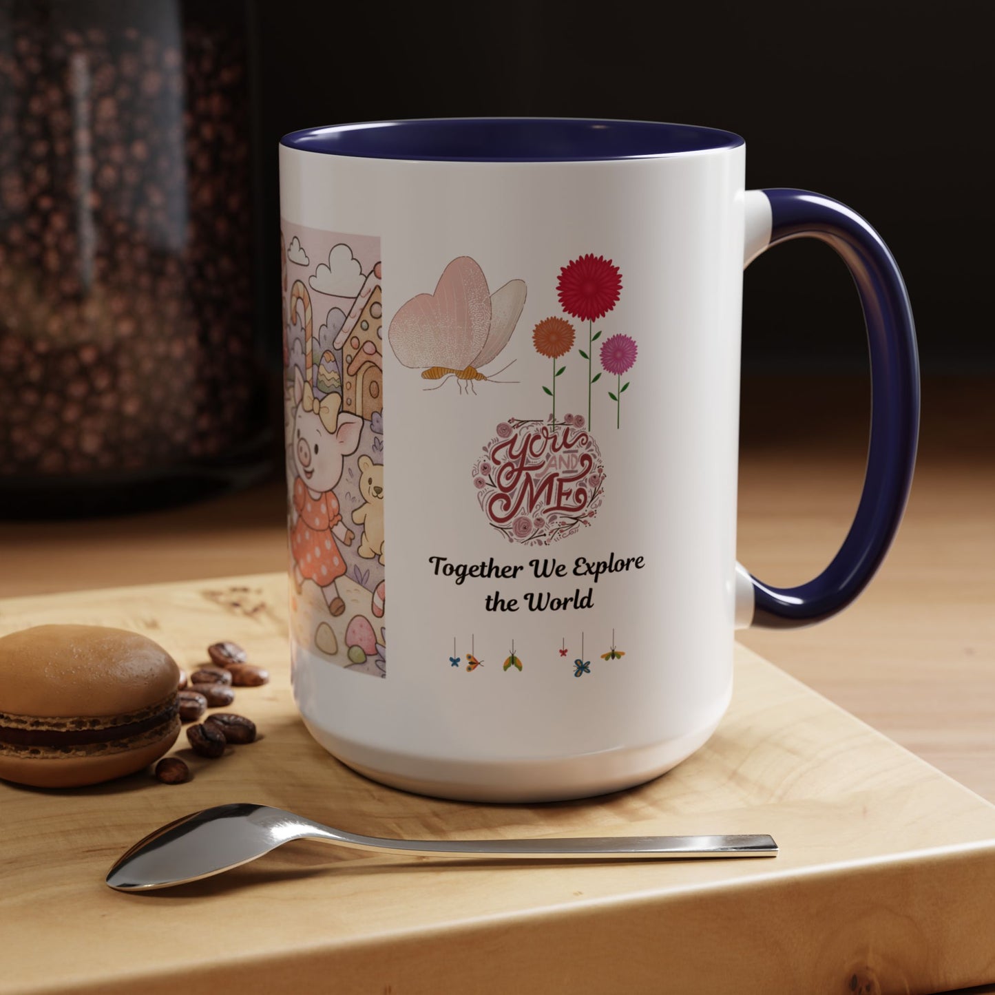 Cute Illustrative Coffee Mug for Kids, Whimsical Pig Design, Perfect Gift for Birthdays, Holidays, Tea Lovers, Home Decor
