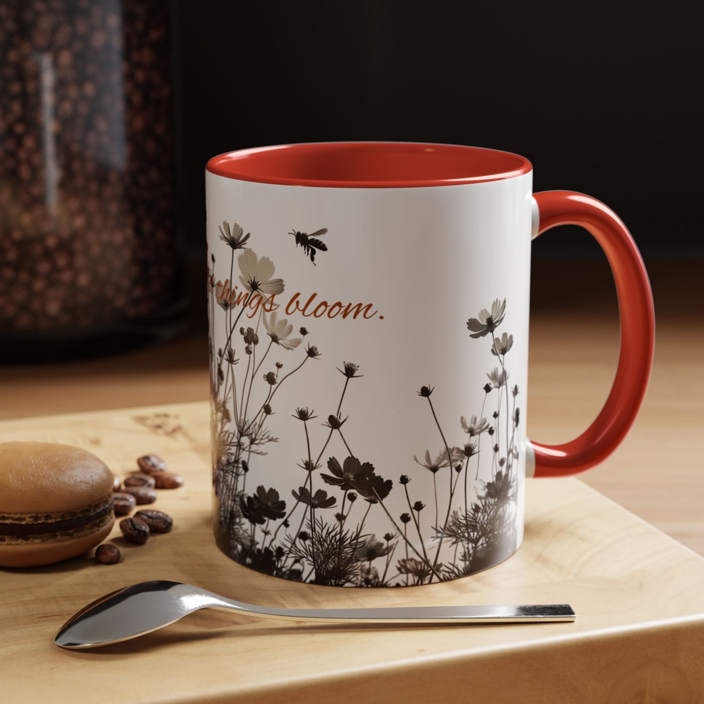 Floral Accent Coffee Mug