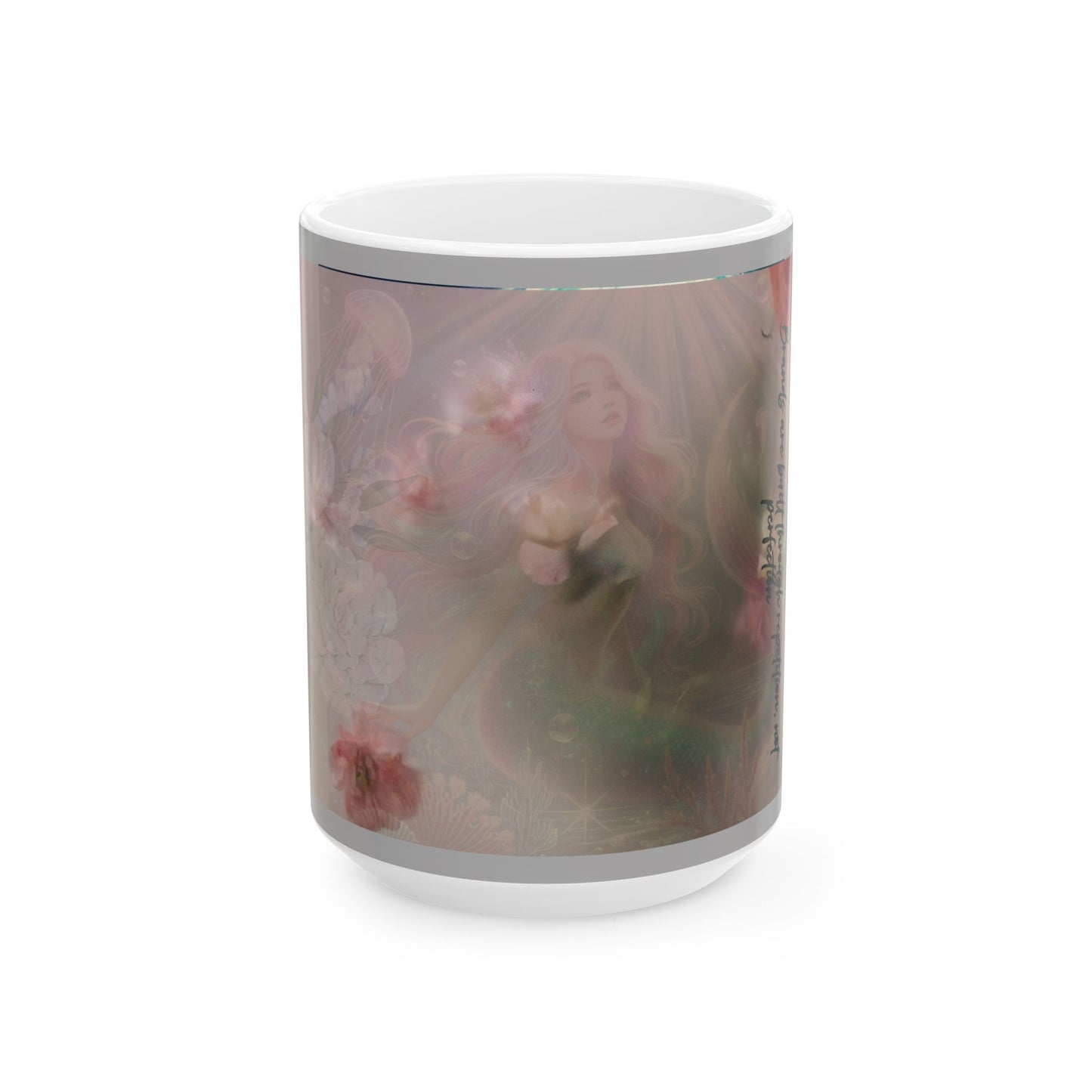 Elegant Mermaid Ceramic Mug - 11oz or 15oz, Whimsical Drinkware, Nautical Decor, Gift for Ocean Lovers, Fantasy Collection, Unique Homeware