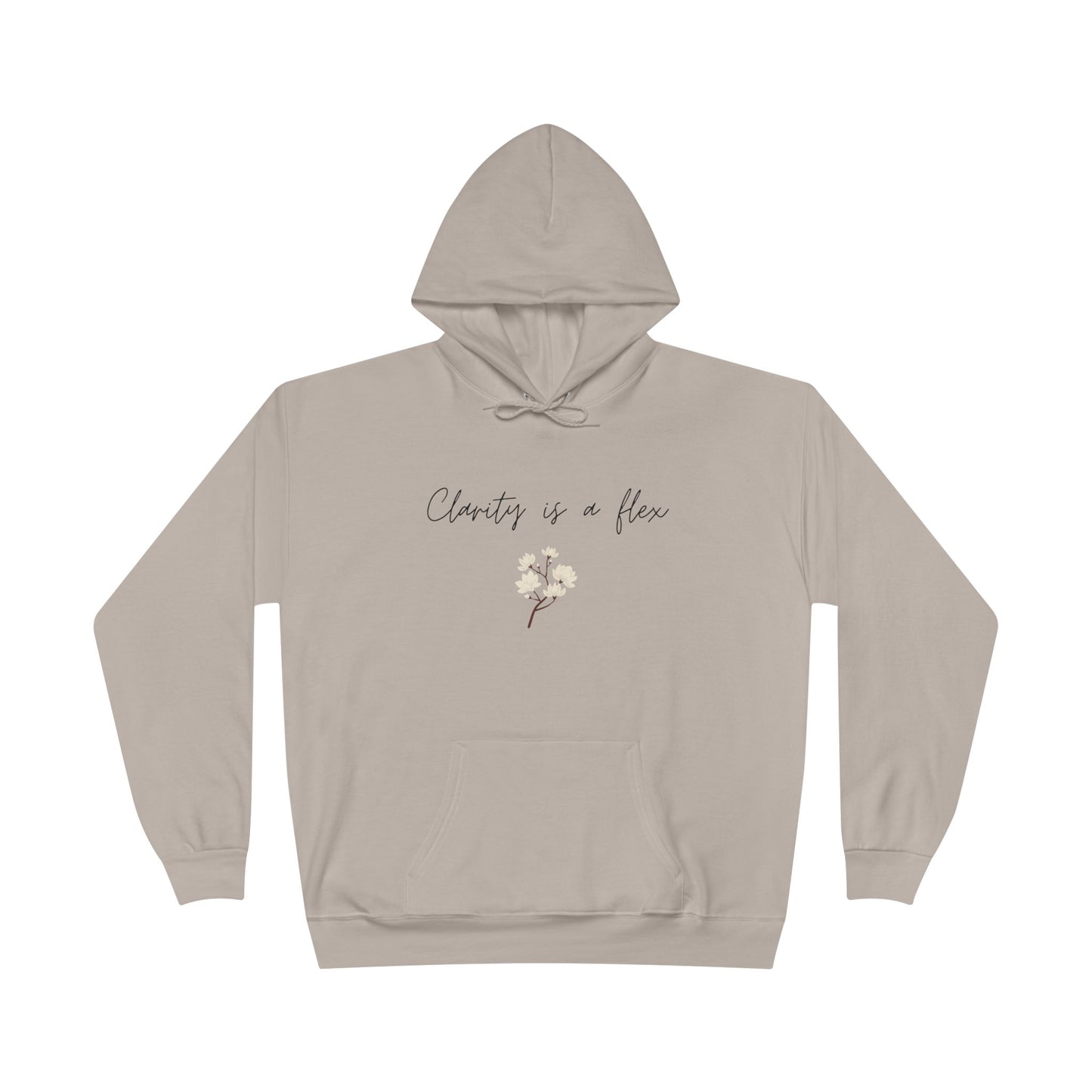 Charity Is a Flower Hoodie — Minimal Floral Charity Quote Pullover