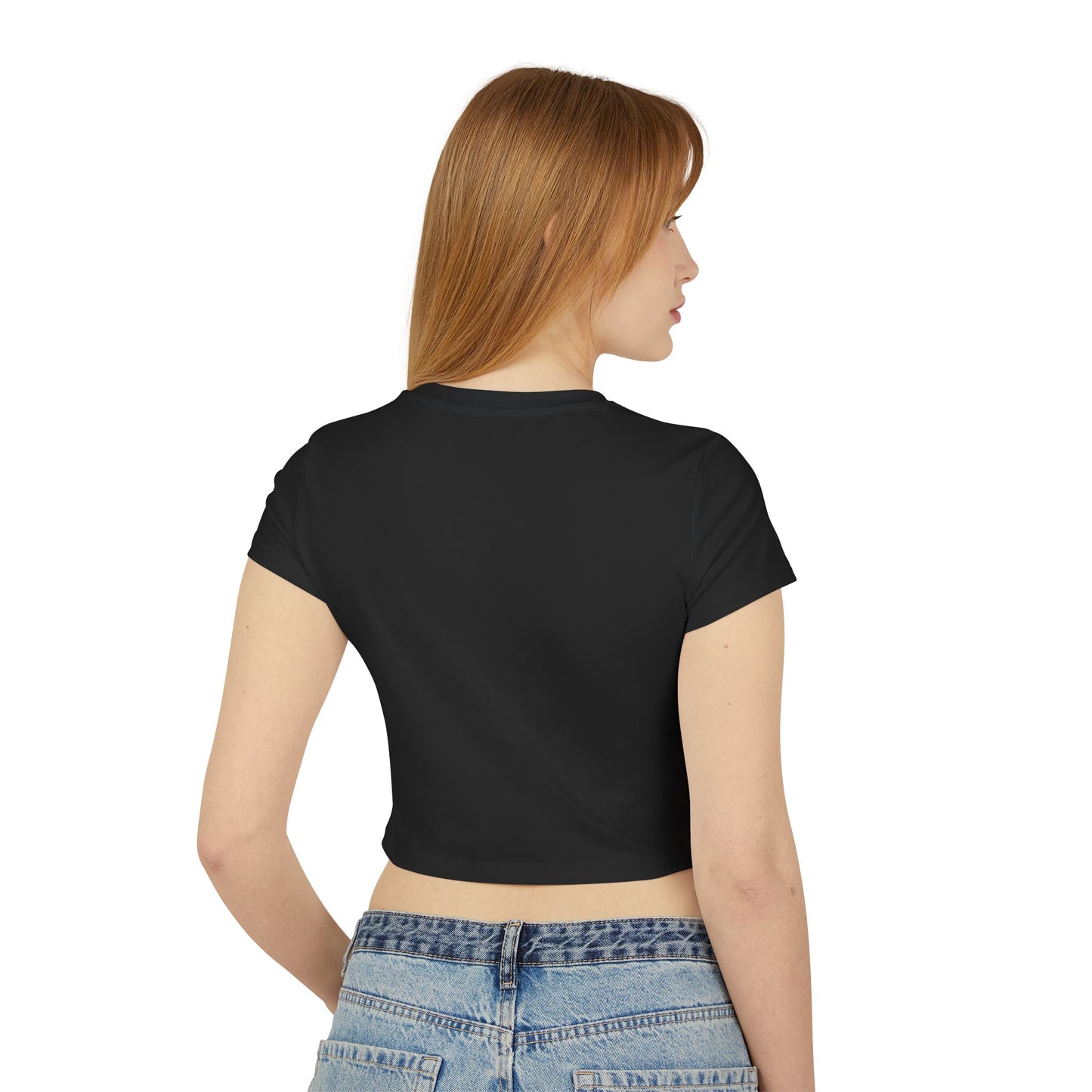 Whimsical Mushroom Print Baby Tee for Women, Casual Summer Top, Nature Lover Gift, Eco-Friendly Fashion, Retro Aesthetic Style