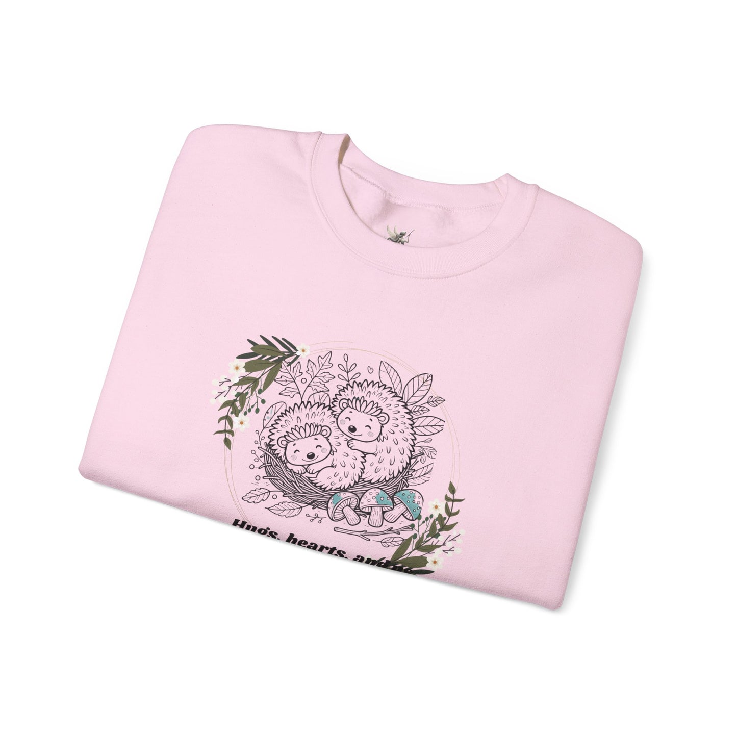Hedgehog Sweatshirt - Valentine's Day Love Illustration