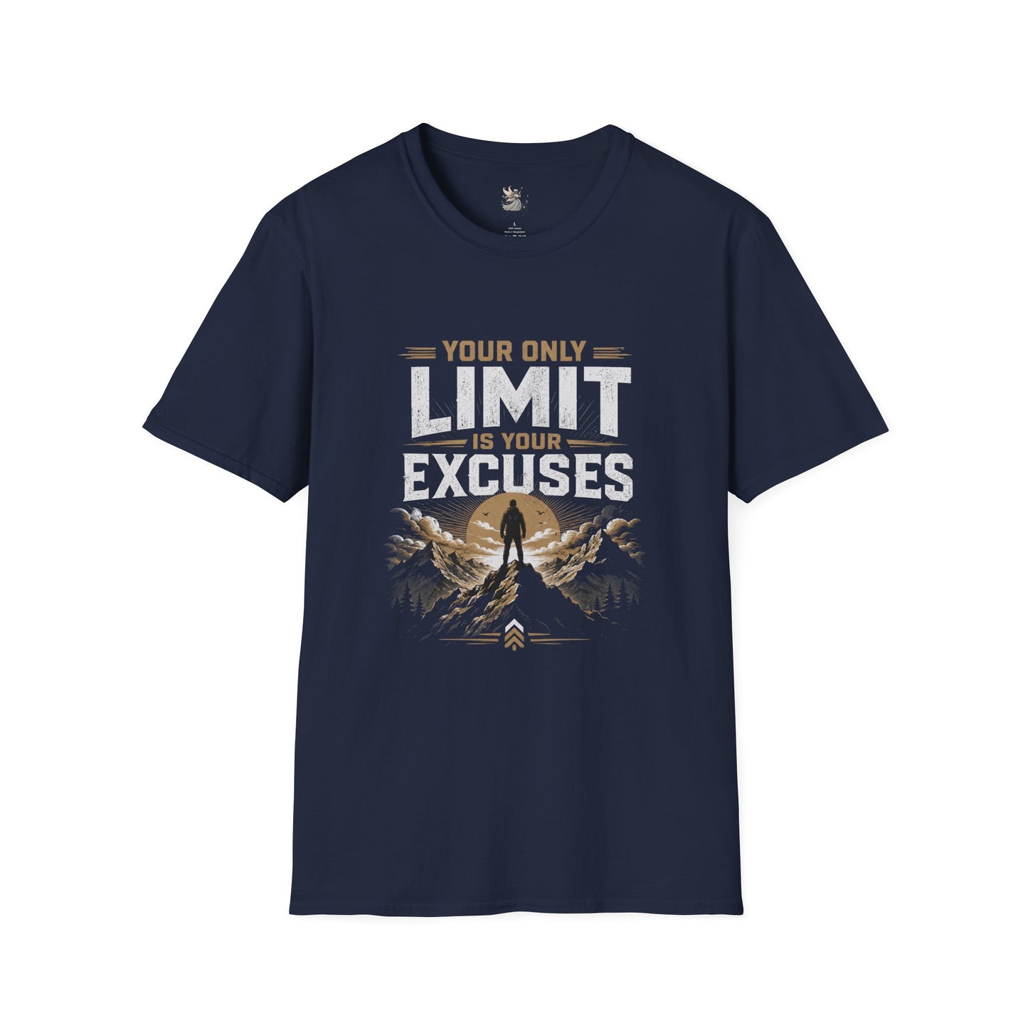 Your Only Limit Is Your Excuses T-Shirt | Motivational Quote Tee