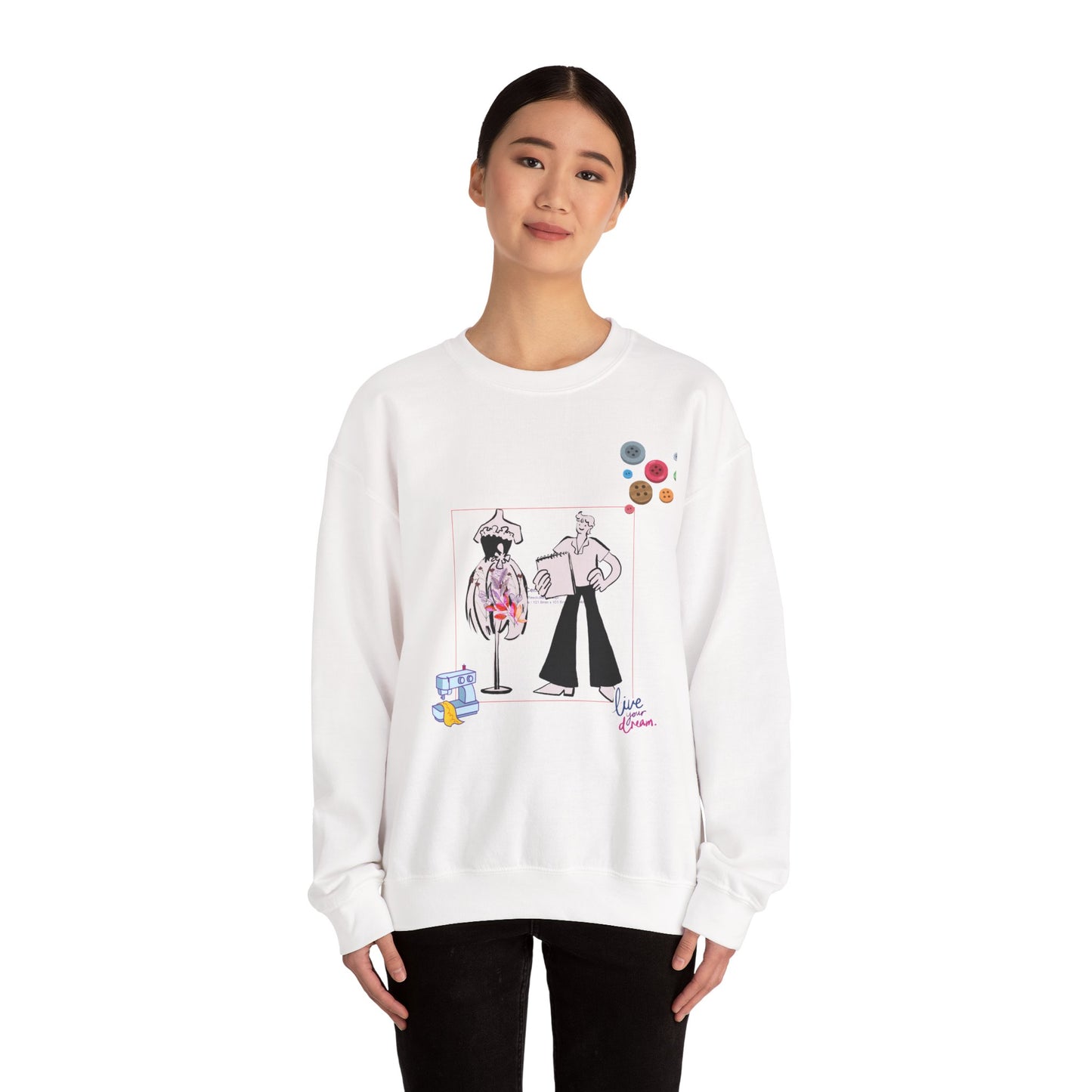 Chic Artistic Crewneck Sweatshirt - Unique Graphic Art, Cozy Gift for Art Lovers, Stylish Layering for Any Occasion, Trendy Sweatshirt