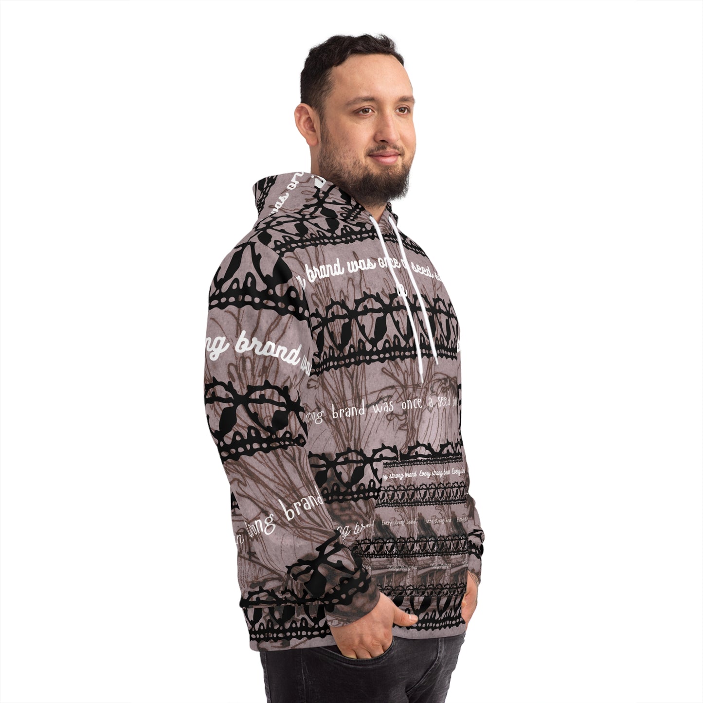 Inspirational Fashion Hoodie, Motivational Sweatshirt, Cozy Casual Wear, Empowerment Gift, Unisex AOP Pullover