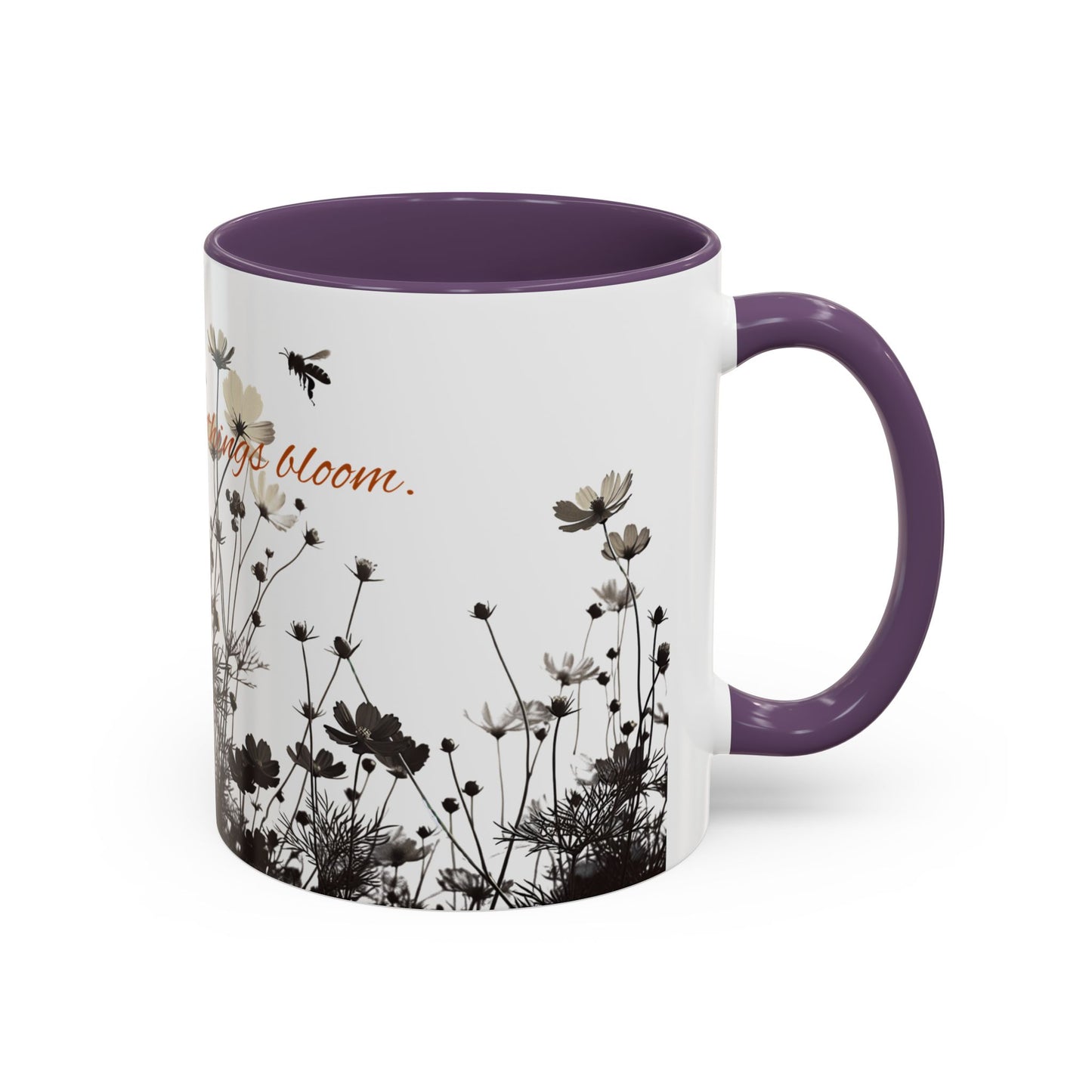 Floral Accent Coffee Mug
