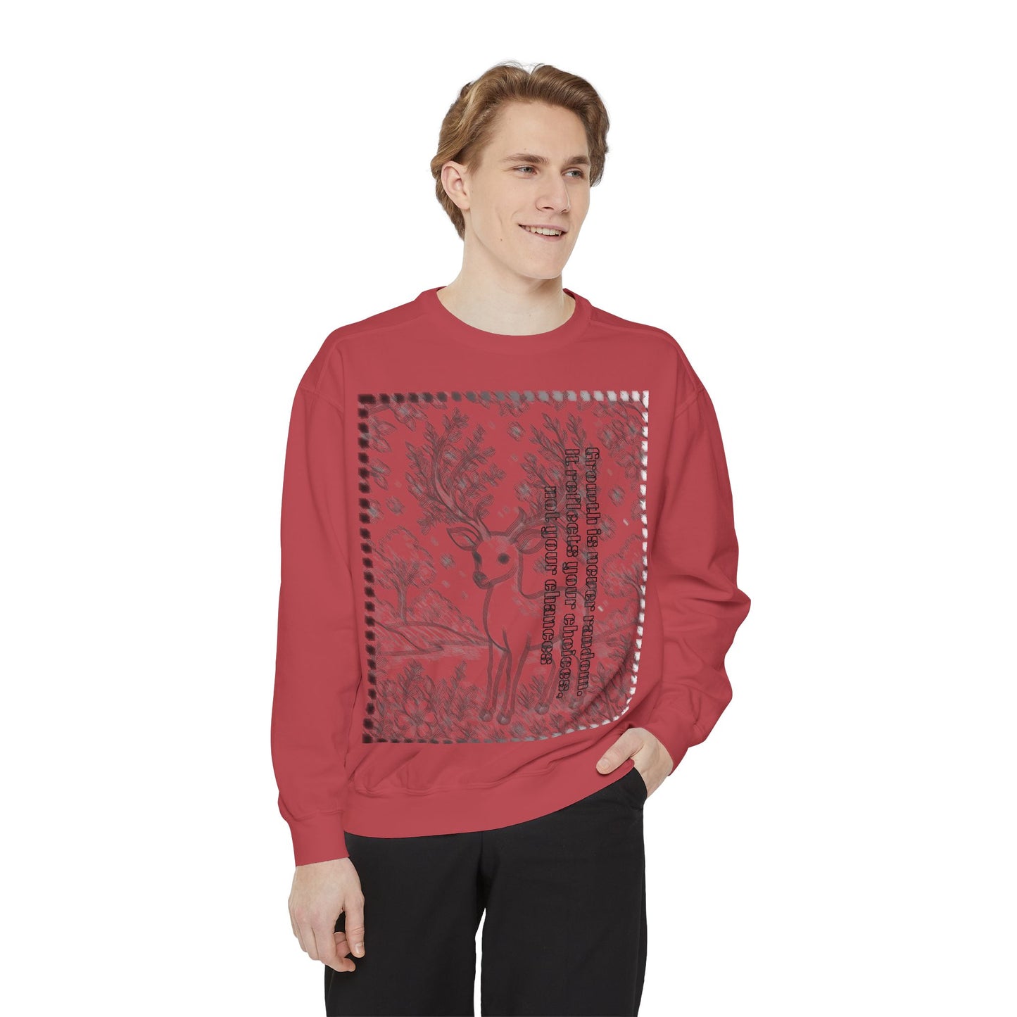 Stylish Unisex Sweatshirt with Deer Design, Cozy Autumn Loungewear, Gift for Him/Her, Perfect for Holidays, Nature Lovers