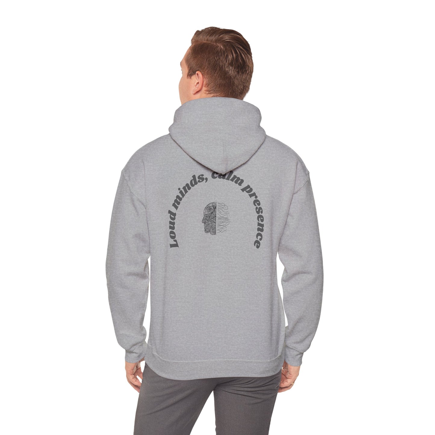 Calming Presence Hoodie - Unisex Heavy Blend™ Sweatshirt, Cozy Layer, Casual Wear, Mindfulness Gift, Relaxation Apparel