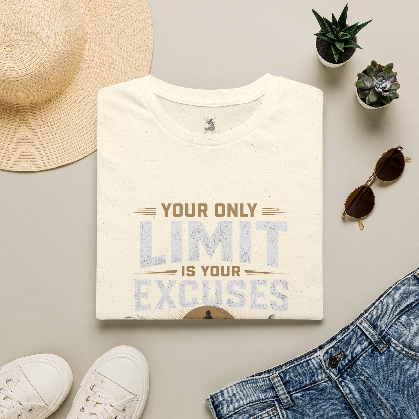 Your Only Limit Is Your Excuses T-Shirt | Motivational Quote Tee