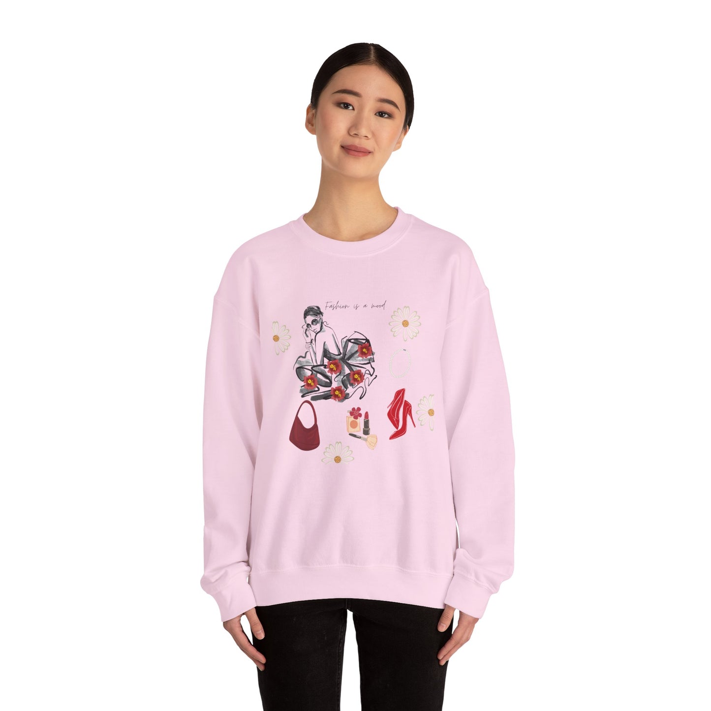 Fashion Illustration Sweatshirt - Modern Woman Style