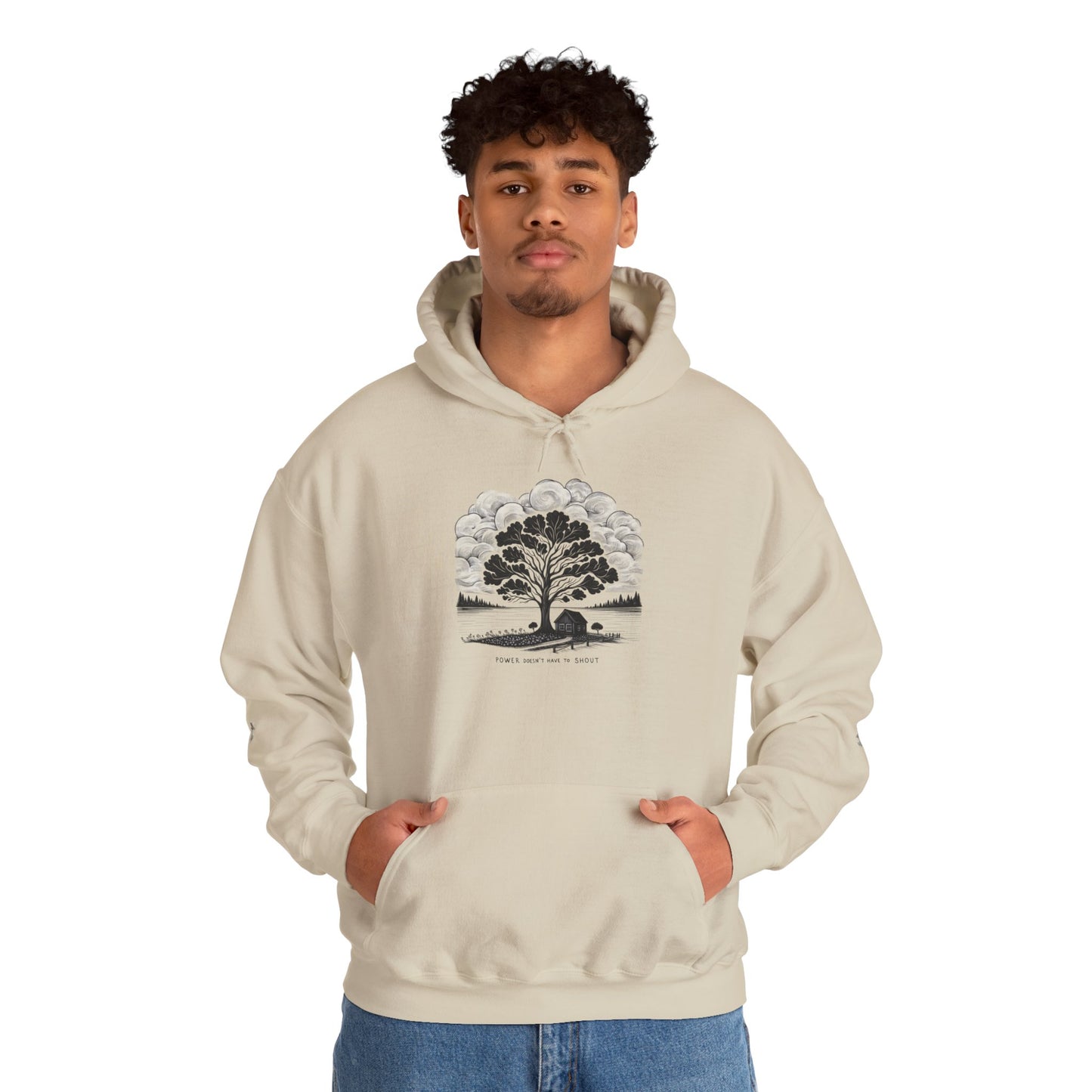 Nature-Inspired Hooded Sweatshirt | Ideal for Nature Lovers, Cozy Fall Wear, Gifts for Friends, Eco-Friendly Fashion