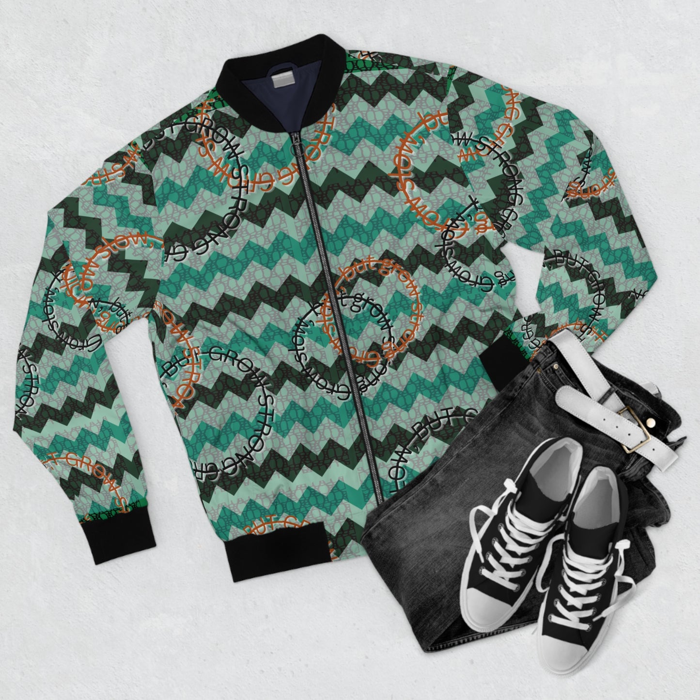 Stylish Men's Bomber Jacket, Casual Outerwear, Trendy Fashion, Spring Layering, Gift for Him, Unique Graphic Design