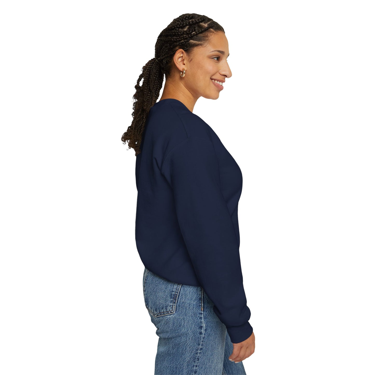 Minimalist Chest Quote Sweatshirt | Subtle Typographic Design