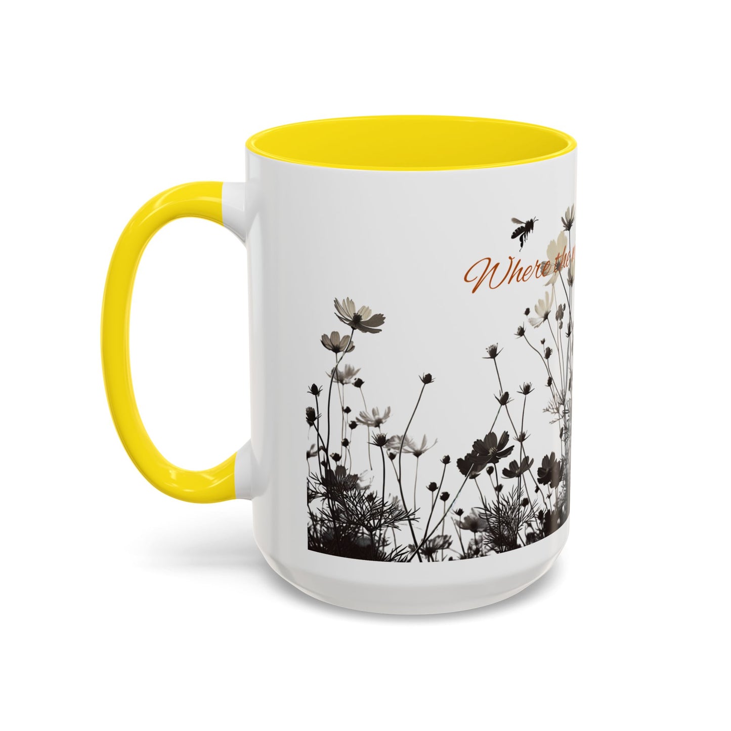Floral Accent Coffee Mug
