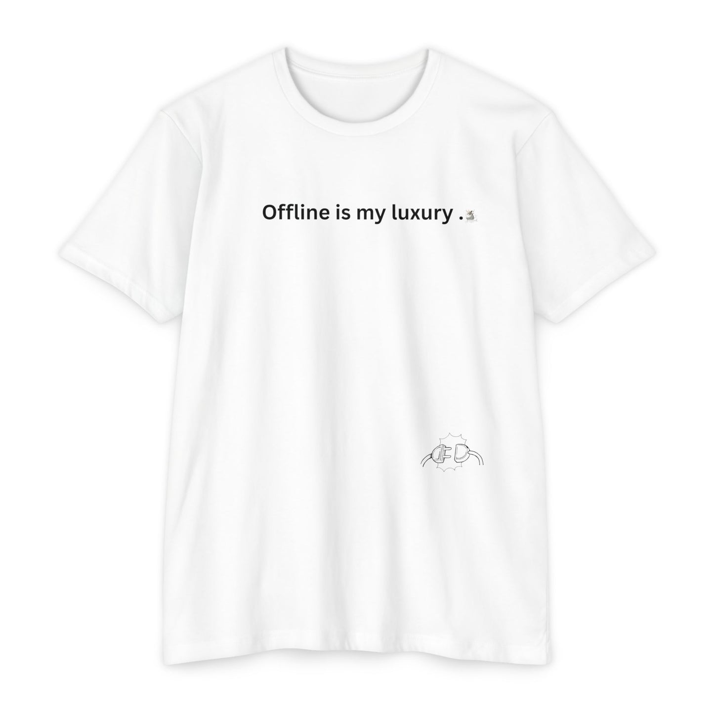 Unisex Relaxed Fit T-Shirt - "Offline is my luxury" - Casual Wear, Gift for Nature Lovers, Mindfulness Apparel, Vintage Style Tee, [...]
