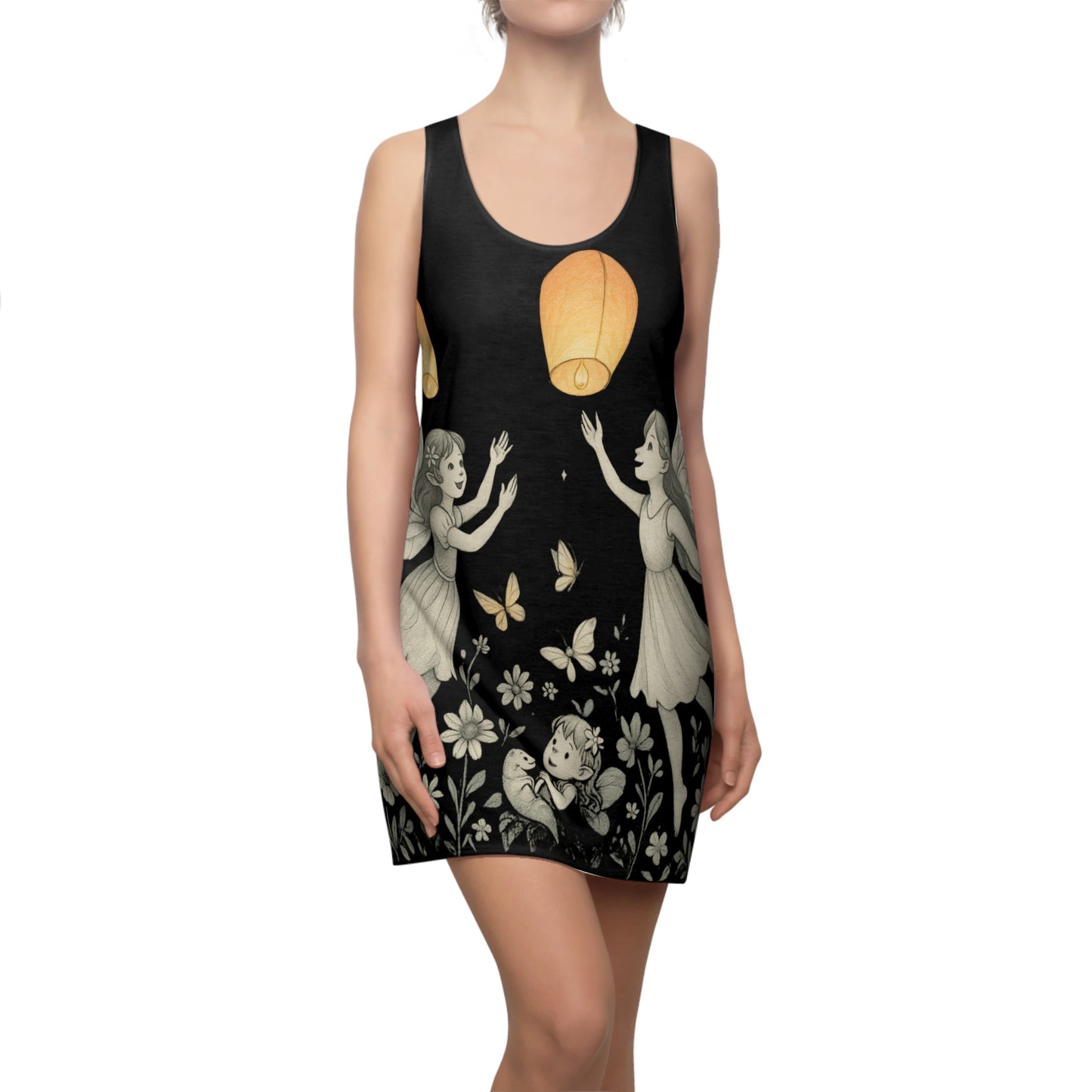 Whimsical Fairy Racerback Dress, Bohemian Style Dress, Summer Fashion, Outdoor Events, Enchanting Gift for Her