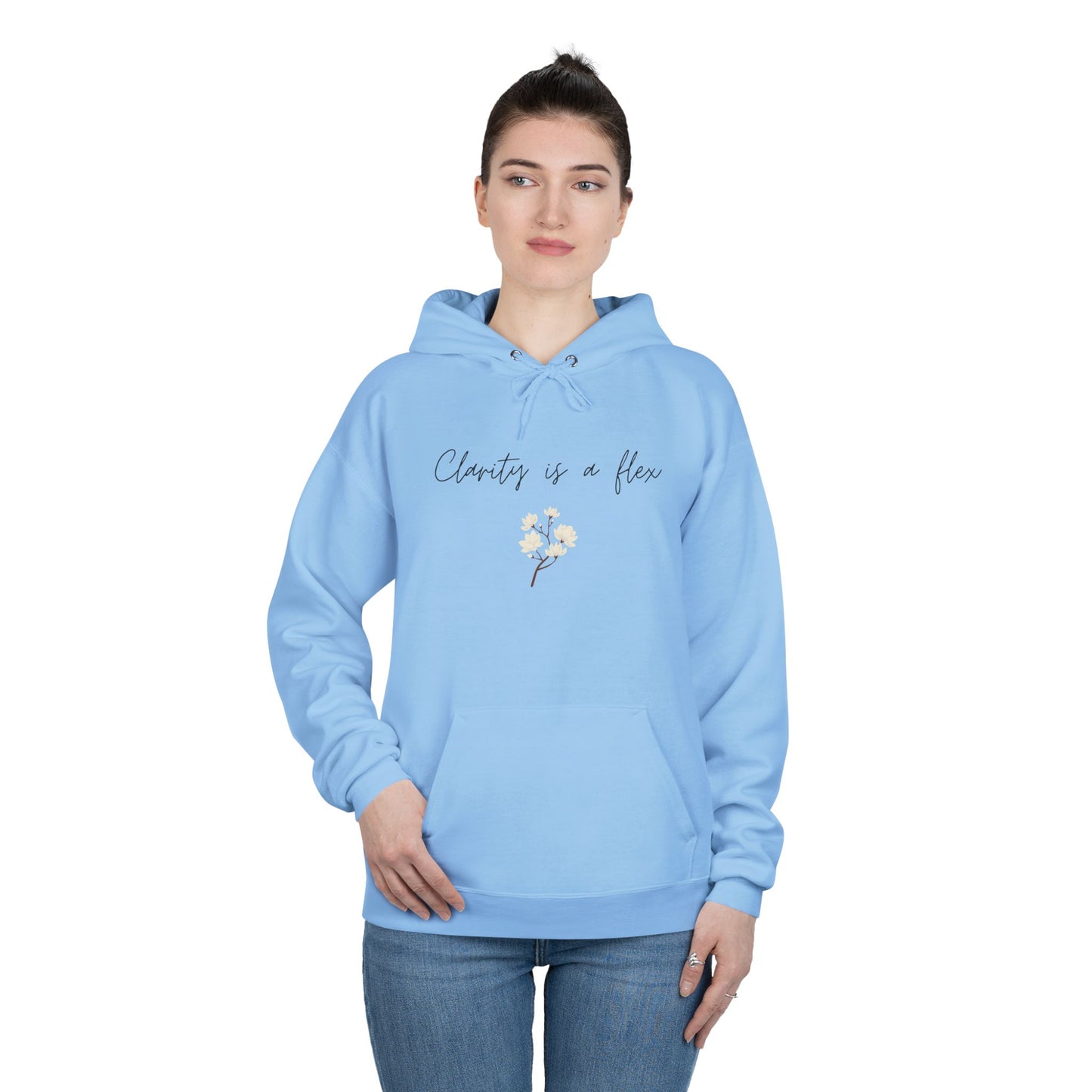 Charity Is a Flower Hoodie — Minimal Floral Charity Quote Pullover