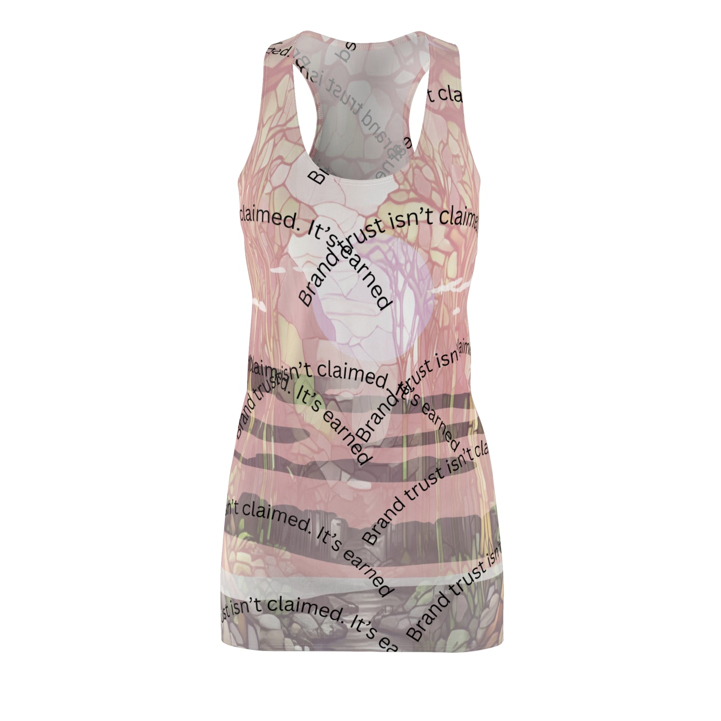 Trust Isn't Claimed Women's Racerback Dress, Casual Summer Dress, Festival Outfit, Beachwear, Everyday Summer Style