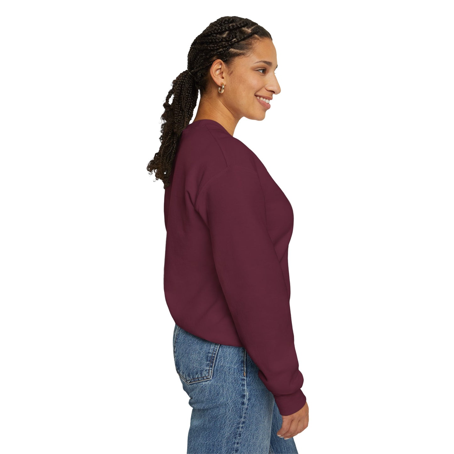 Minimalist Chest Quote Sweatshirt | Subtle Typographic Design
