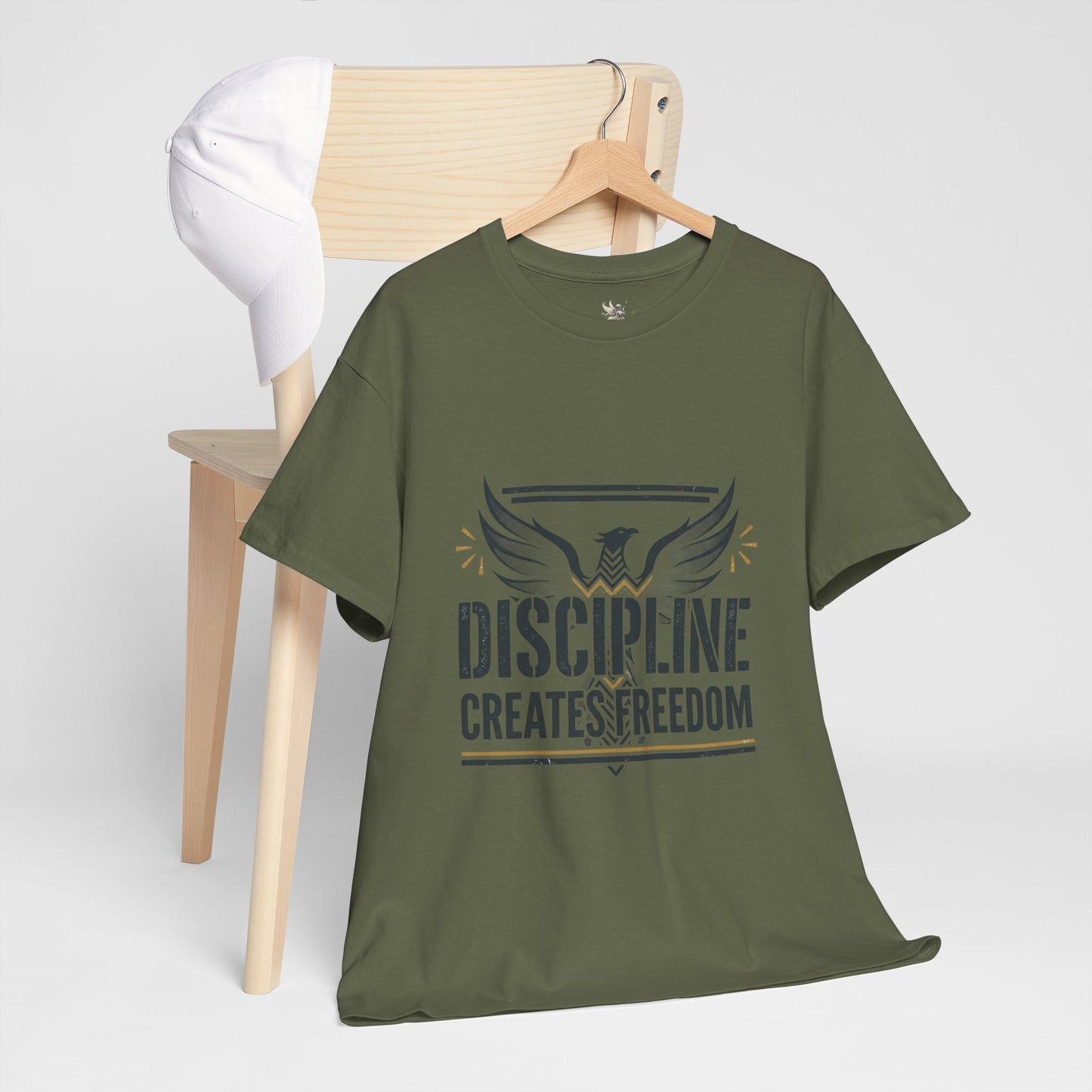 Discipline Creates Freedom T-Shirt — Motivational Eagle Fitness Tee