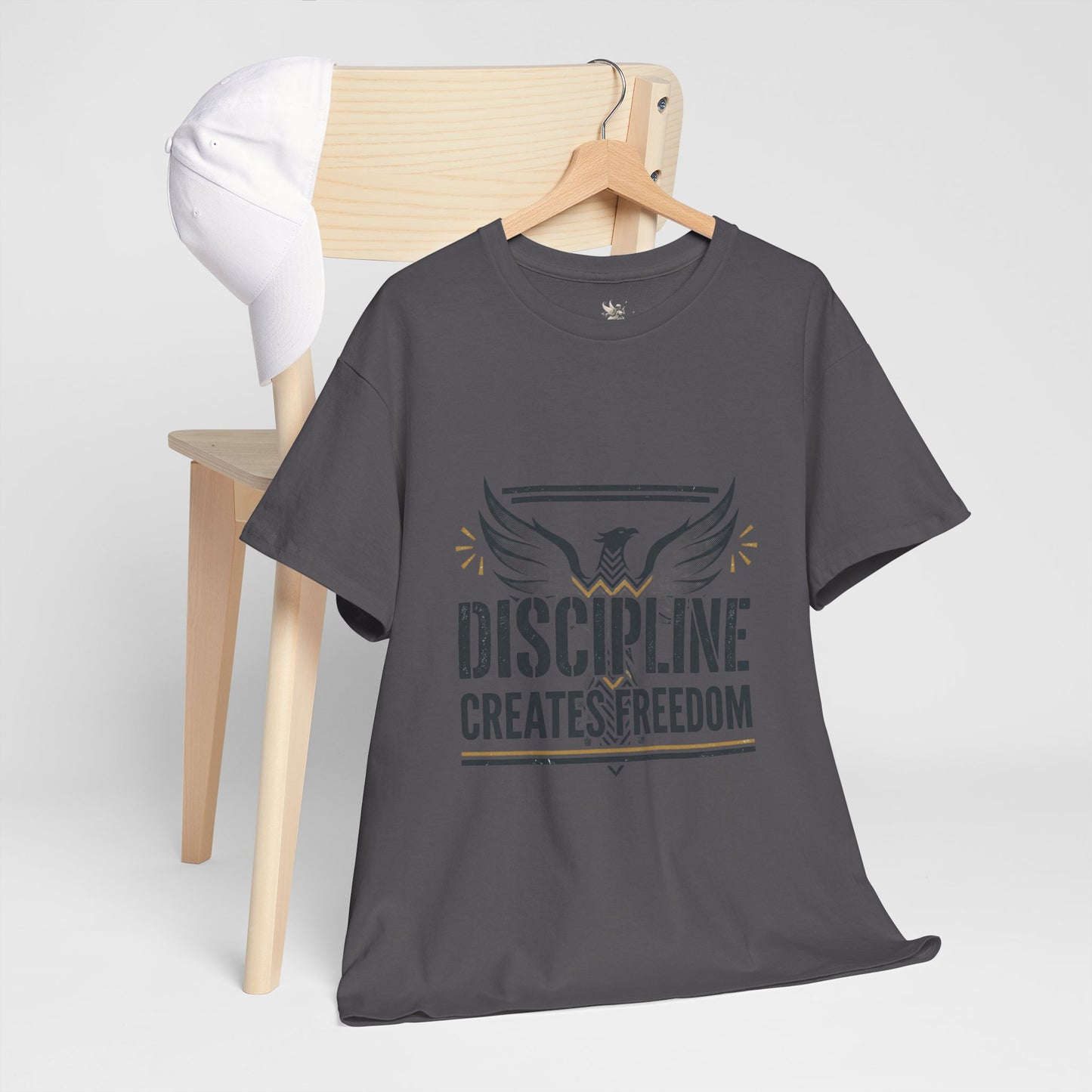 Discipline Creates Freedom T-Shirt — Motivational Eagle Fitness Tee