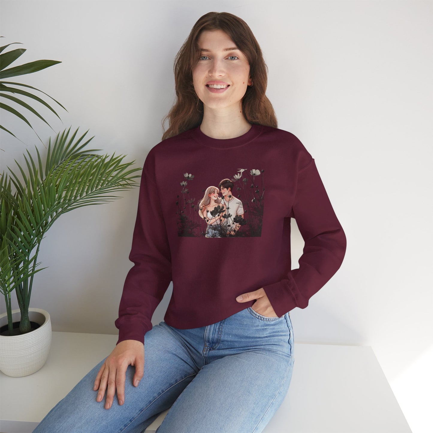 Romantic Couple Sweatshirt - Love Gift, Cozy Apparel, Valentine's Day, Anniversary Gift, Cute Couple Outfits