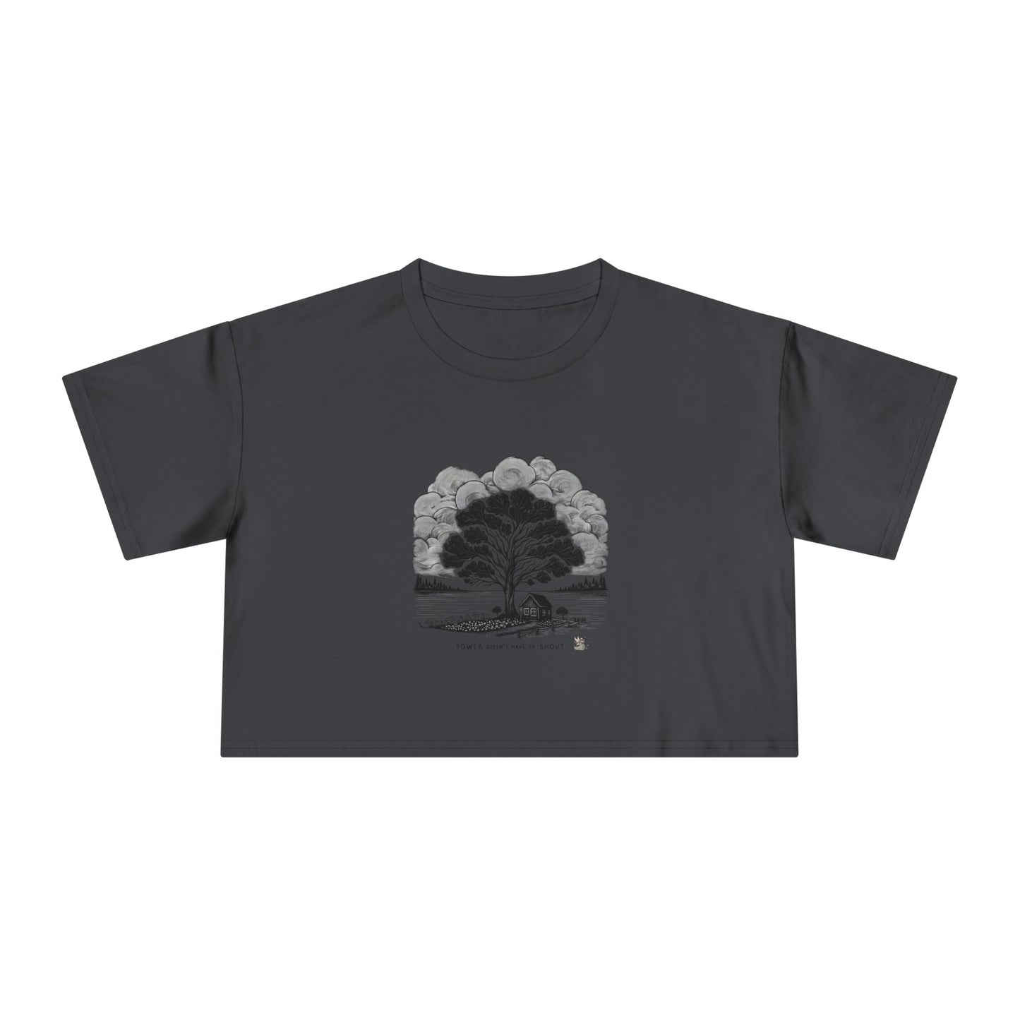 Nature-Inspired Women's Crop Tee, Casual Summer Top, Gift for Nature Lovers, Graphic Tee, Eco-Friendly Fashion