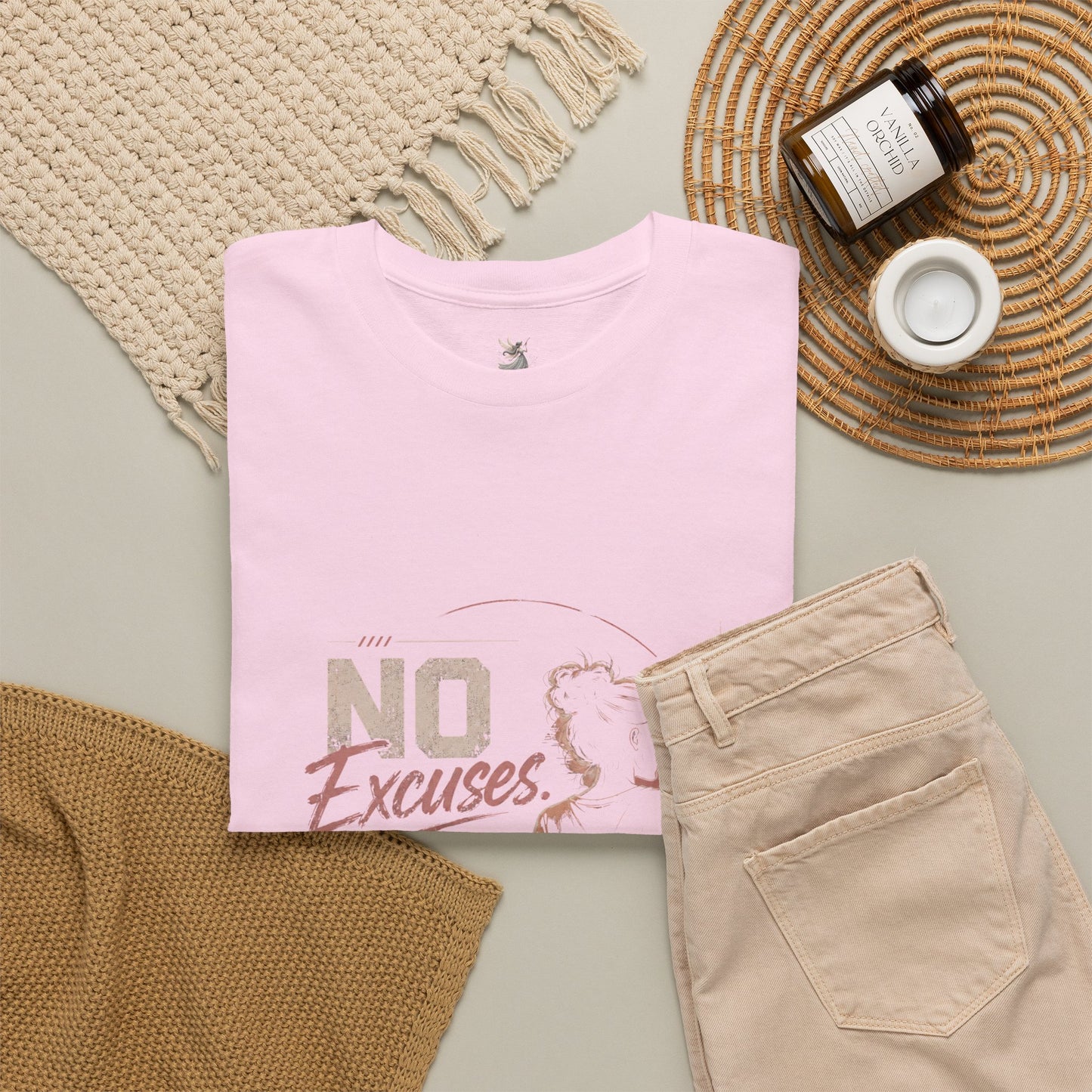 No Excuses No Regrets Tee | Motivational Graphic T-Shirt | Silhouette Design