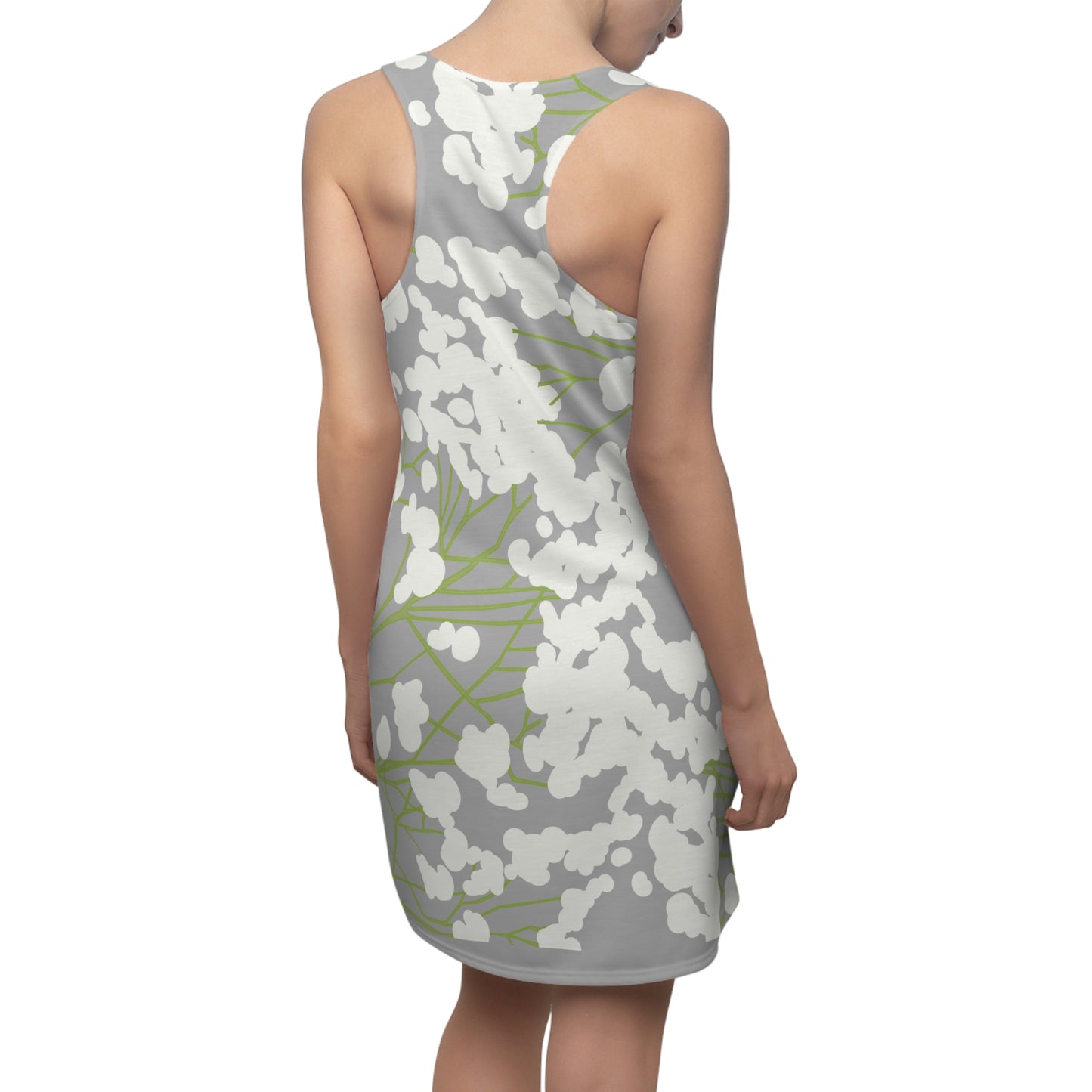 Chic Summer Floral Racerback Dress, Casual Dress, Beach Wear, Spring Fashion, Travel Outfit, Boho Style
