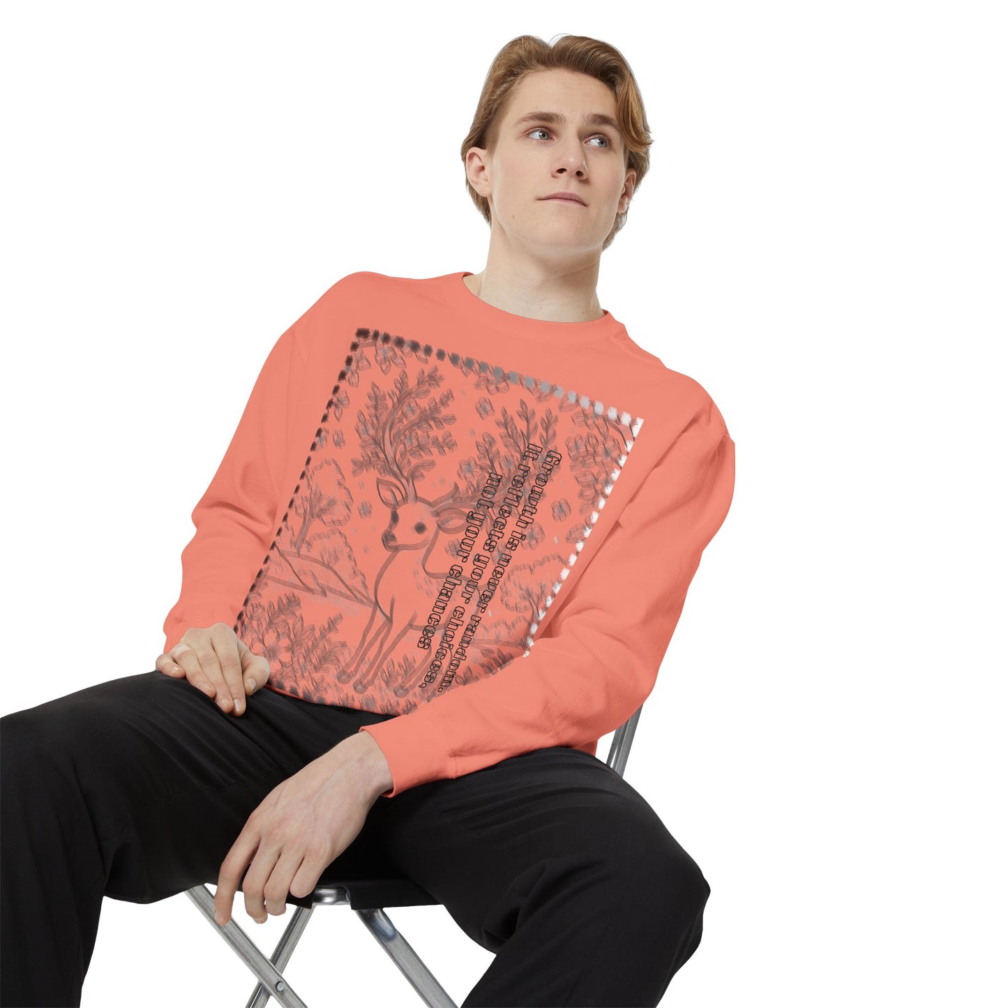 Stylish Unisex Sweatshirt with Deer Design, Cozy Autumn Loungewear, Gift for Him/Her, Perfect for Holidays, Nature Lovers