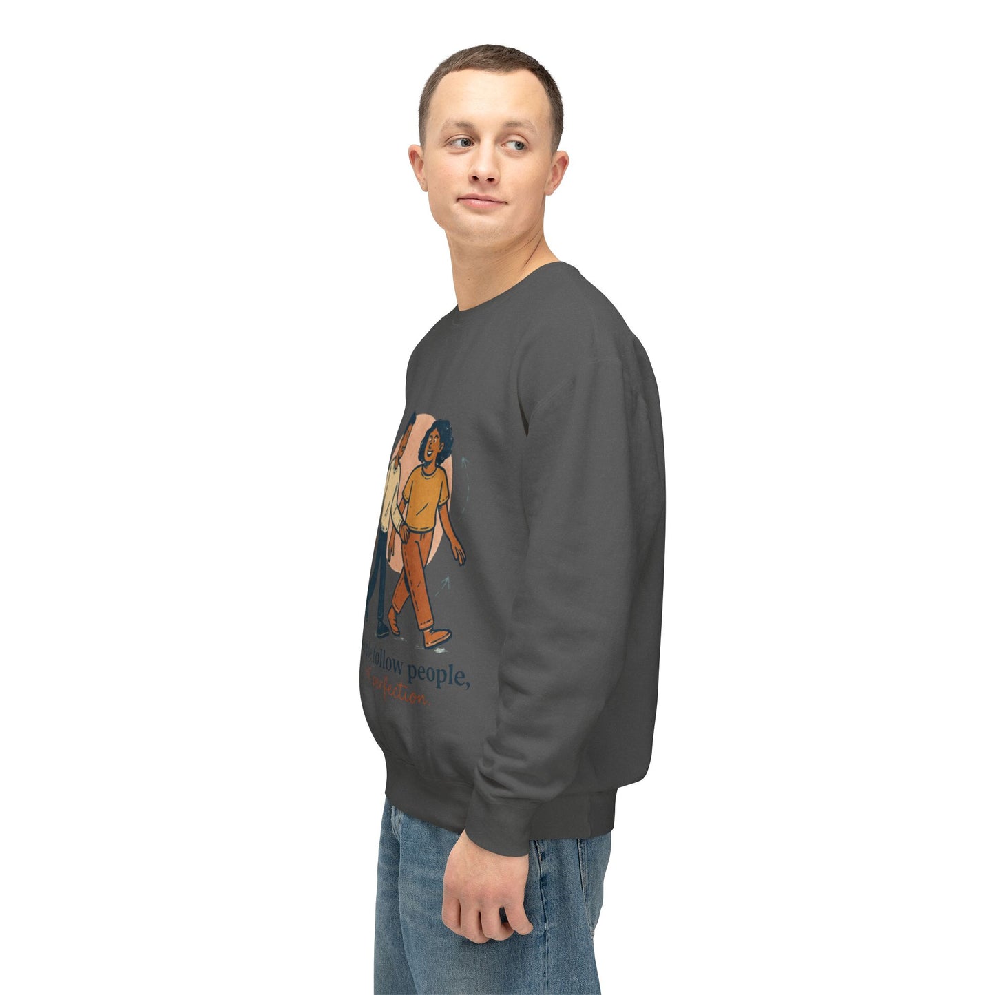 Inspirational Art Sweatshirt - Lightweight Crewneck, Motivational Gift, Cozy Apparel, Perfect for Everyday Wear, Unisex Fashion