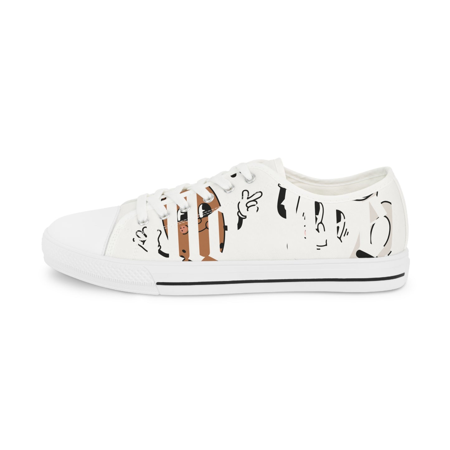 Playful Cartoon Sneakers for Men, Cute Low Top Shoes, Casual Footwear, Unique Gift for Teens, Fun Everyday Sneakers