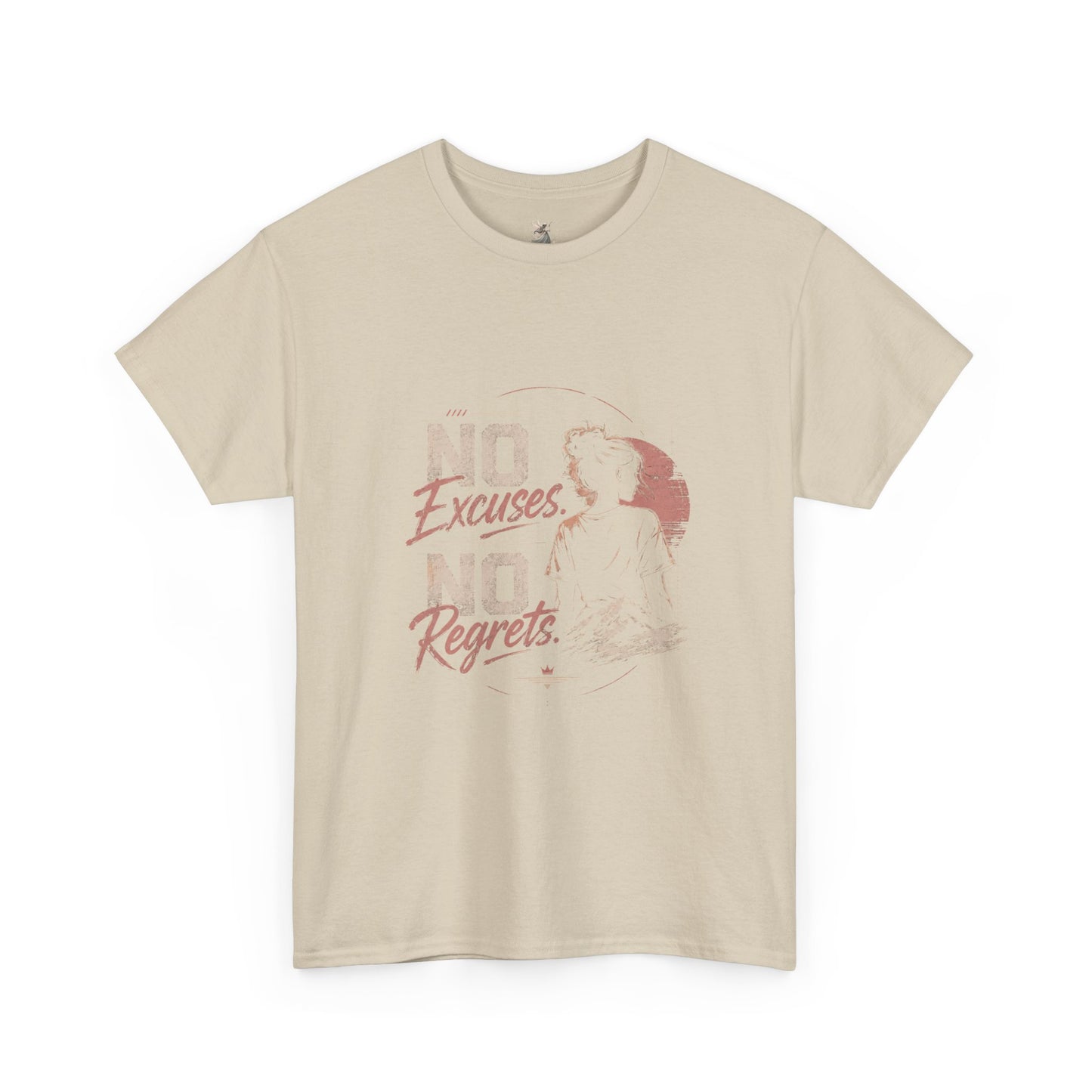No Excuses No Regrets Tee | Motivational Graphic T-Shirt | Silhouette Design