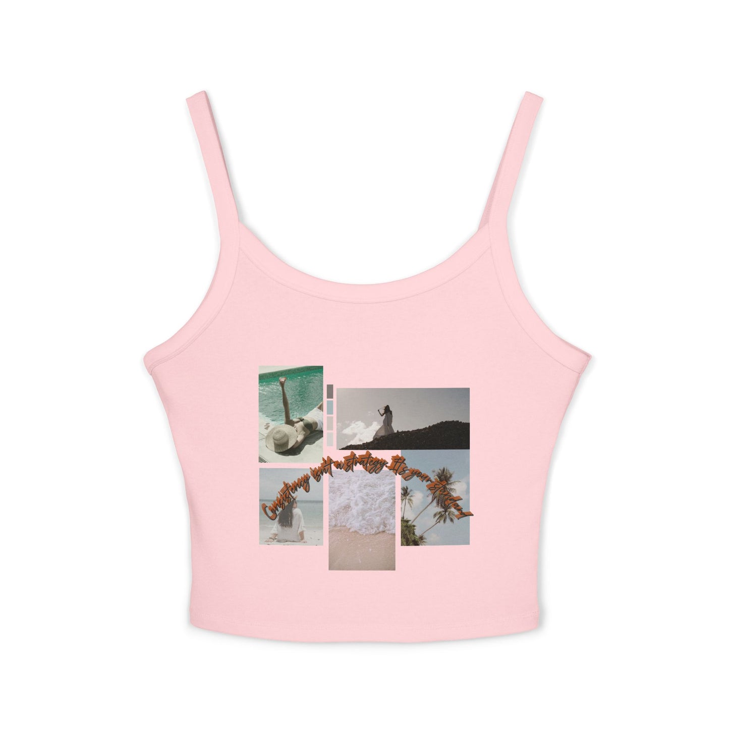 Chic Women's Spaghetti Strap Tank Top, Summer Essential, Vacation Wear, Beach Party, Casual Outfit, Stylish Layering Top
