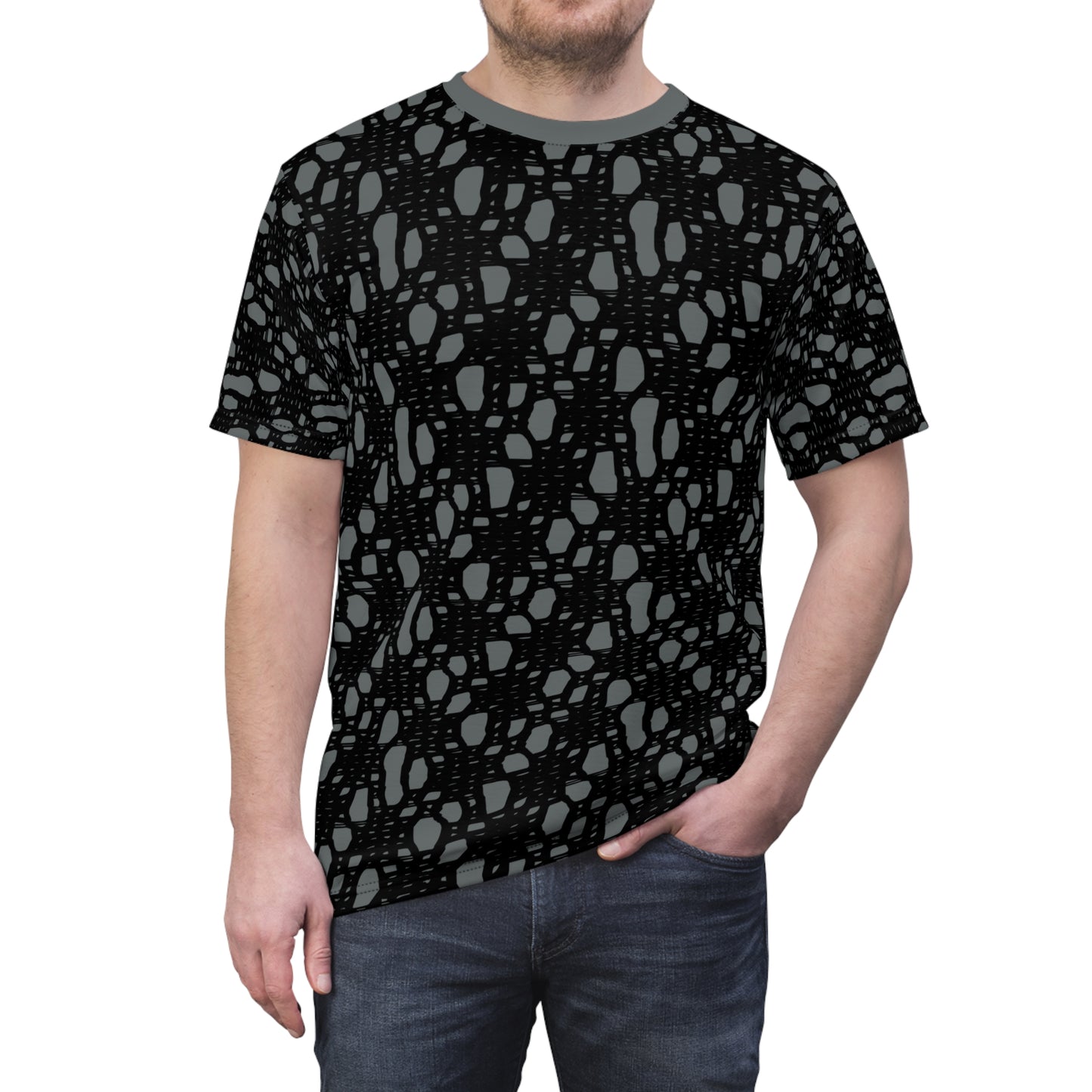 Stylish Unisex Cut & Sew Tee, Trendy Casual Wear, Unique Graphic Shirt, Perfect Gift for Any Occasion, Artful Fashion Statement