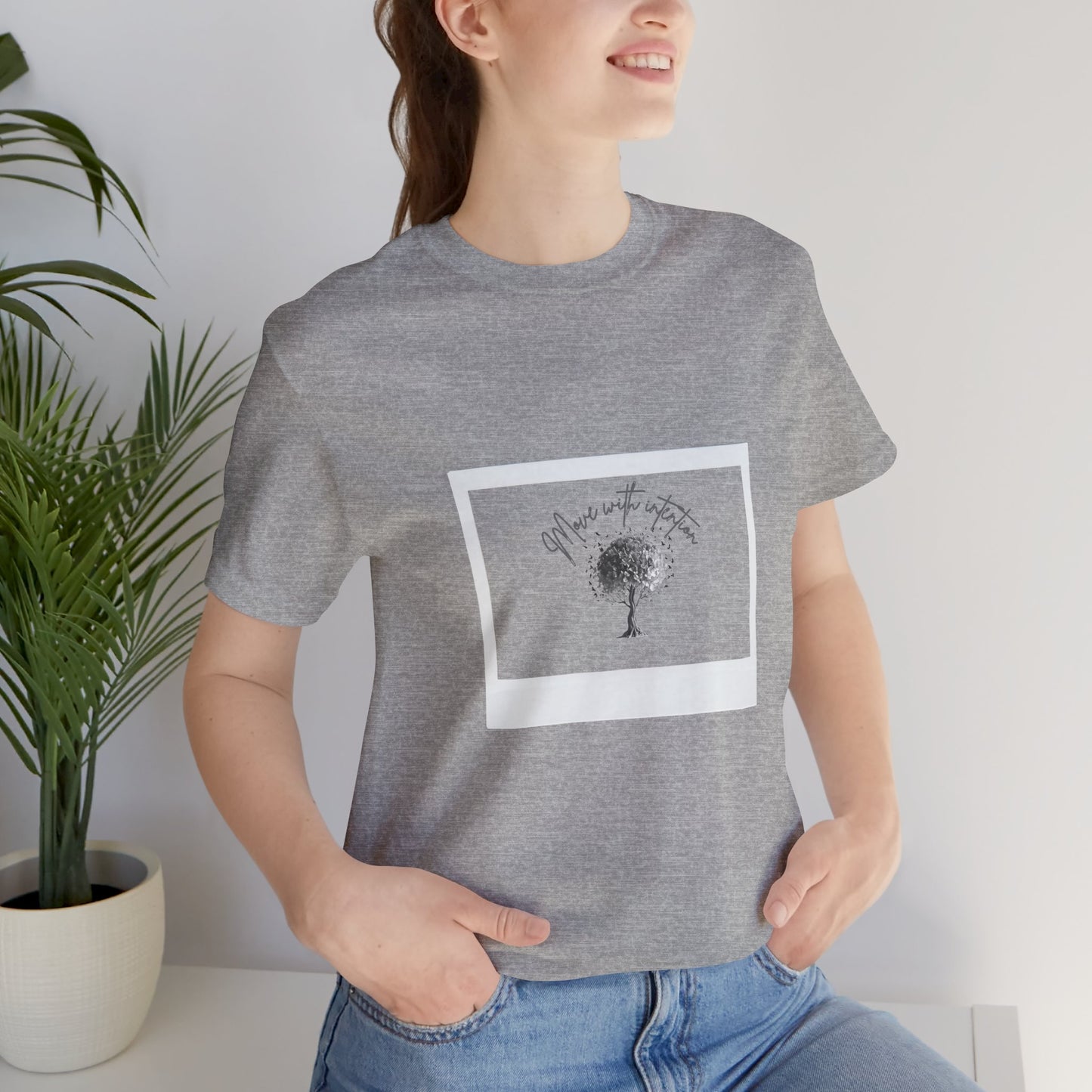 Minimalist Nature-Inspired Unisex Tee, Botanical Graphic Tee, Casual T-Shirt, Gift for Nature Lovers, Spring & Summer Wear
