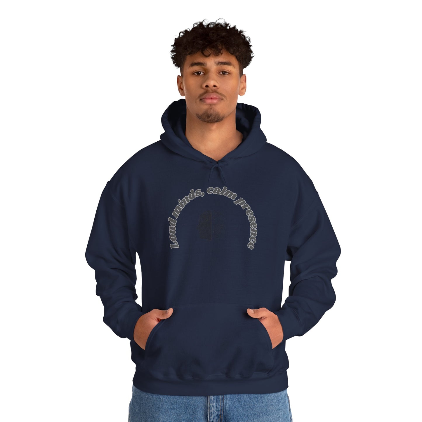 Calming Presence Hoodie - Unisex Heavy Blend™ Sweatshirt, Cozy Layer, Casual Wear, Mindfulness Gift, Relaxation Apparel