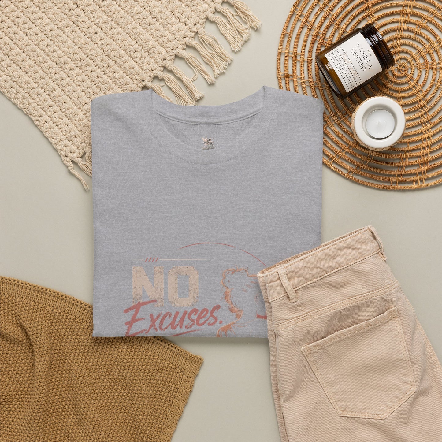 No Excuses No Regrets Tee | Motivational Graphic T-Shirt | Silhouette Design