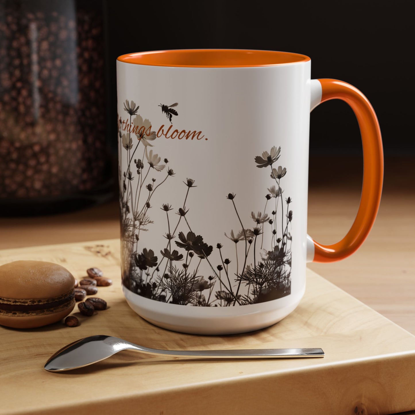 Floral Accent Coffee Mug
