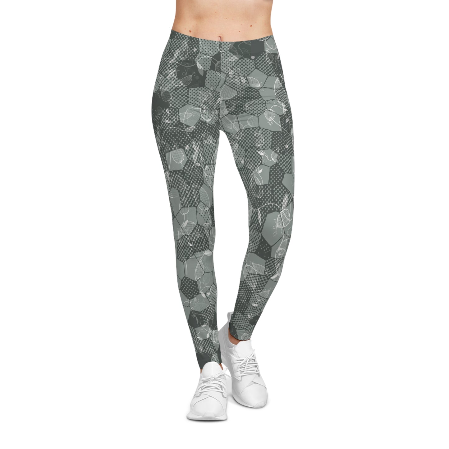 Trendy Women's Casual Leggings - Geometric Pattern, Workout Leggings, Fashion Leggings, Yoga Pants, Everyday Wear