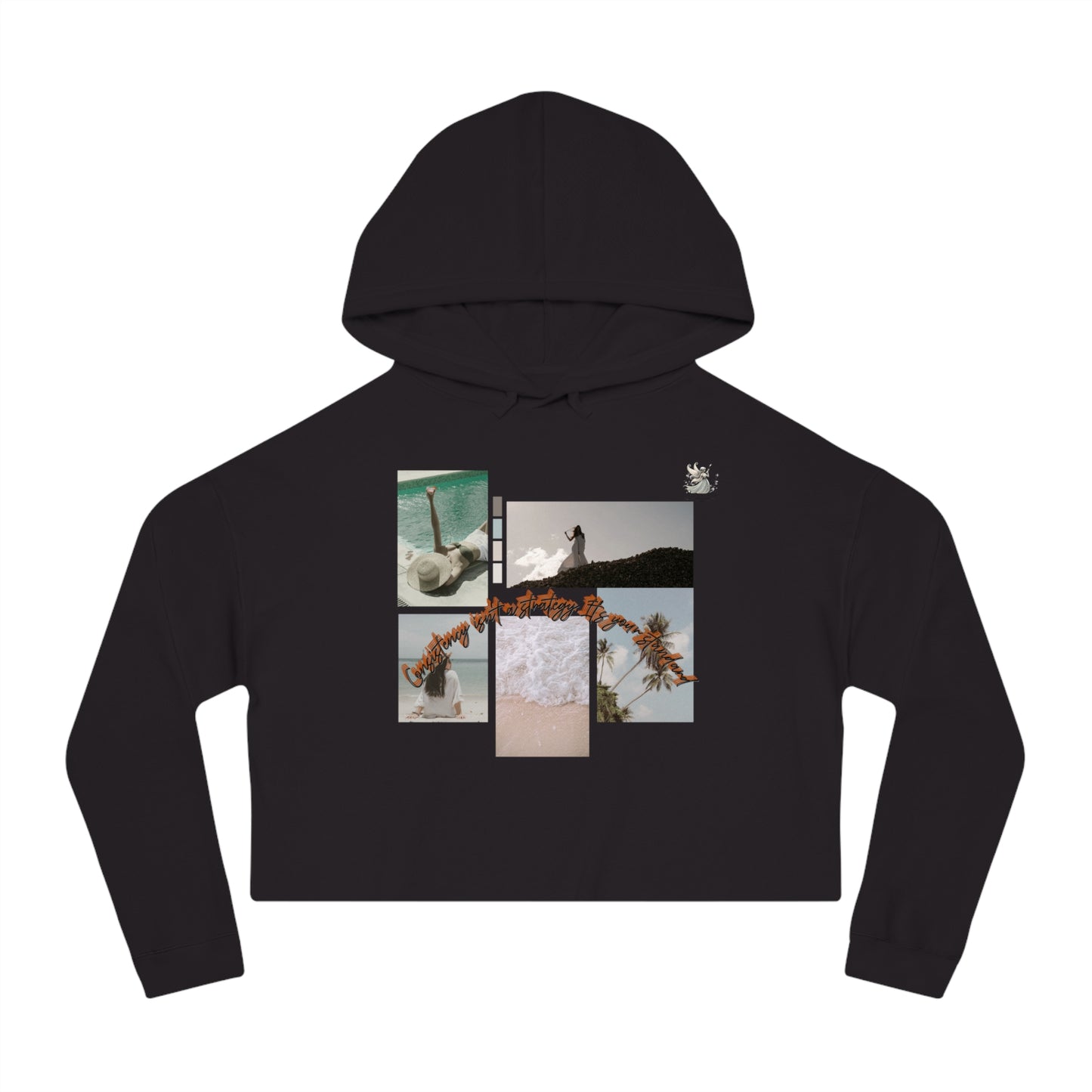 Stylish Cropped Hoodie, Casual Summer Fashion, Gift for Beach Lovers, Trendy Outfit, Women's Streetwear