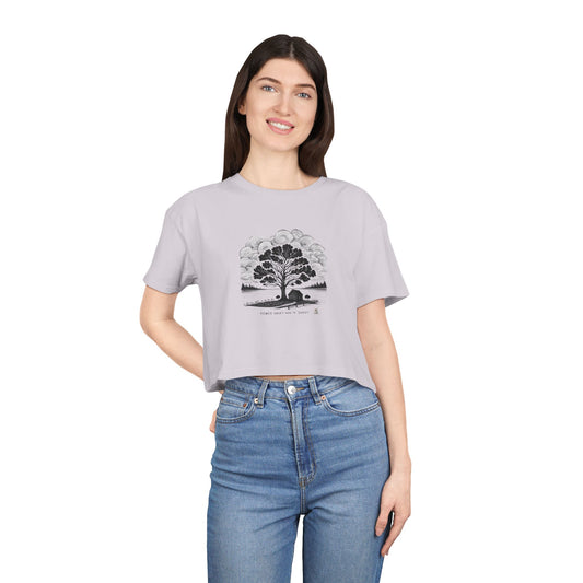 Nature-Inspired Women's Crop Tee, Casual Summer Top, Gift for Nature Lovers, Graphic Tee, Eco-Friendly Fashion