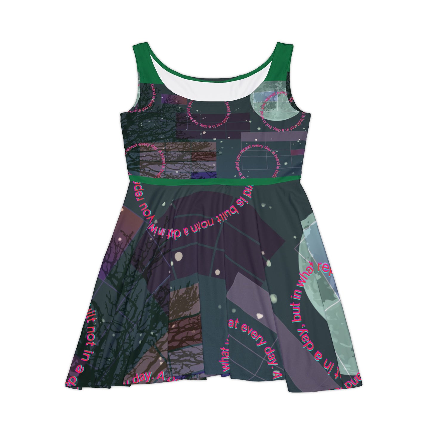 Cosmic Dreams Women's Skater Dress - Nostalgic Aesthetic Fashion, Perfect for Casual Outings, Summer Parties, Festivals, and Date Nights