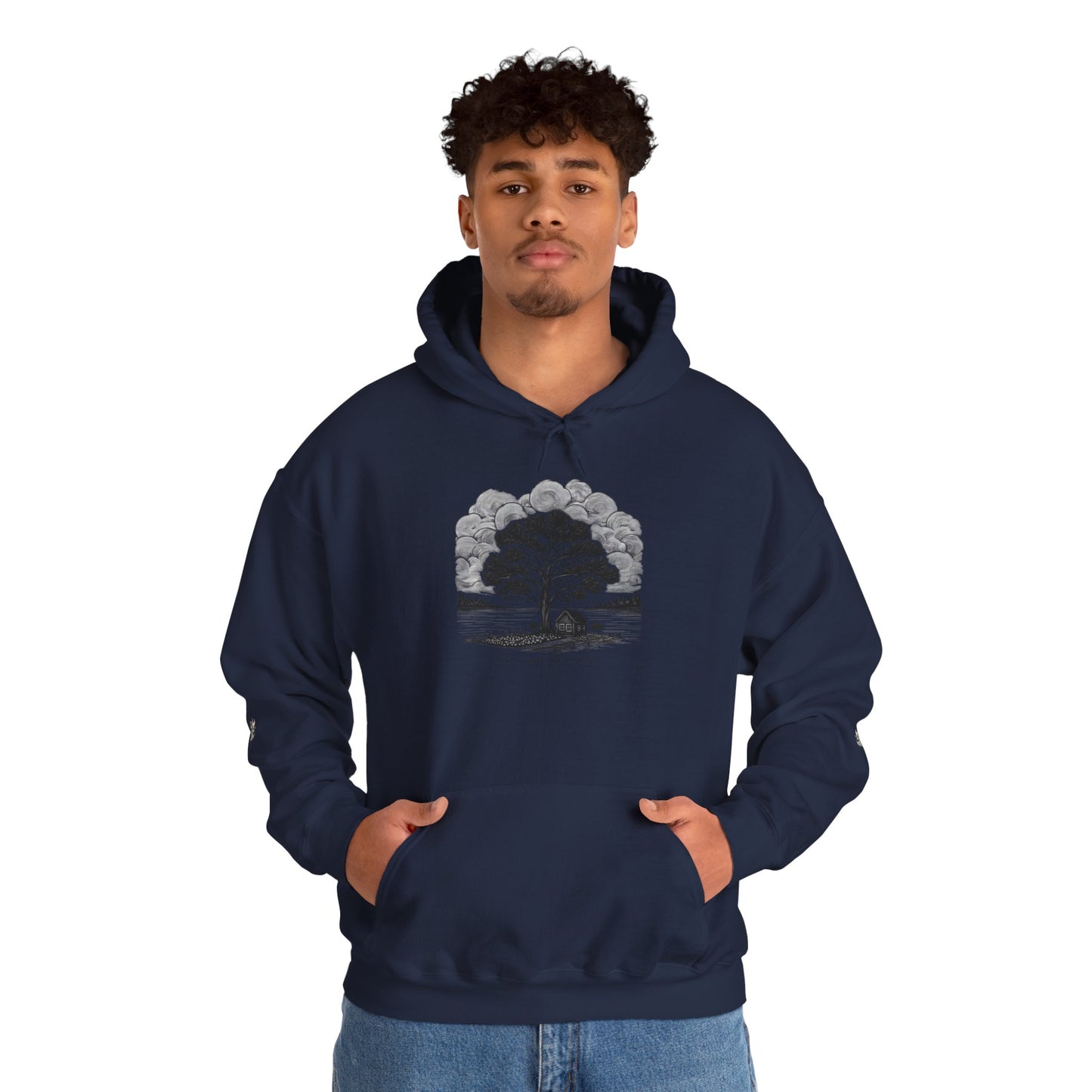 Nature-Inspired Hooded Sweatshirt | Ideal for Nature Lovers, Cozy Fall Wear, Gifts for Friends, Eco-Friendly Fashion