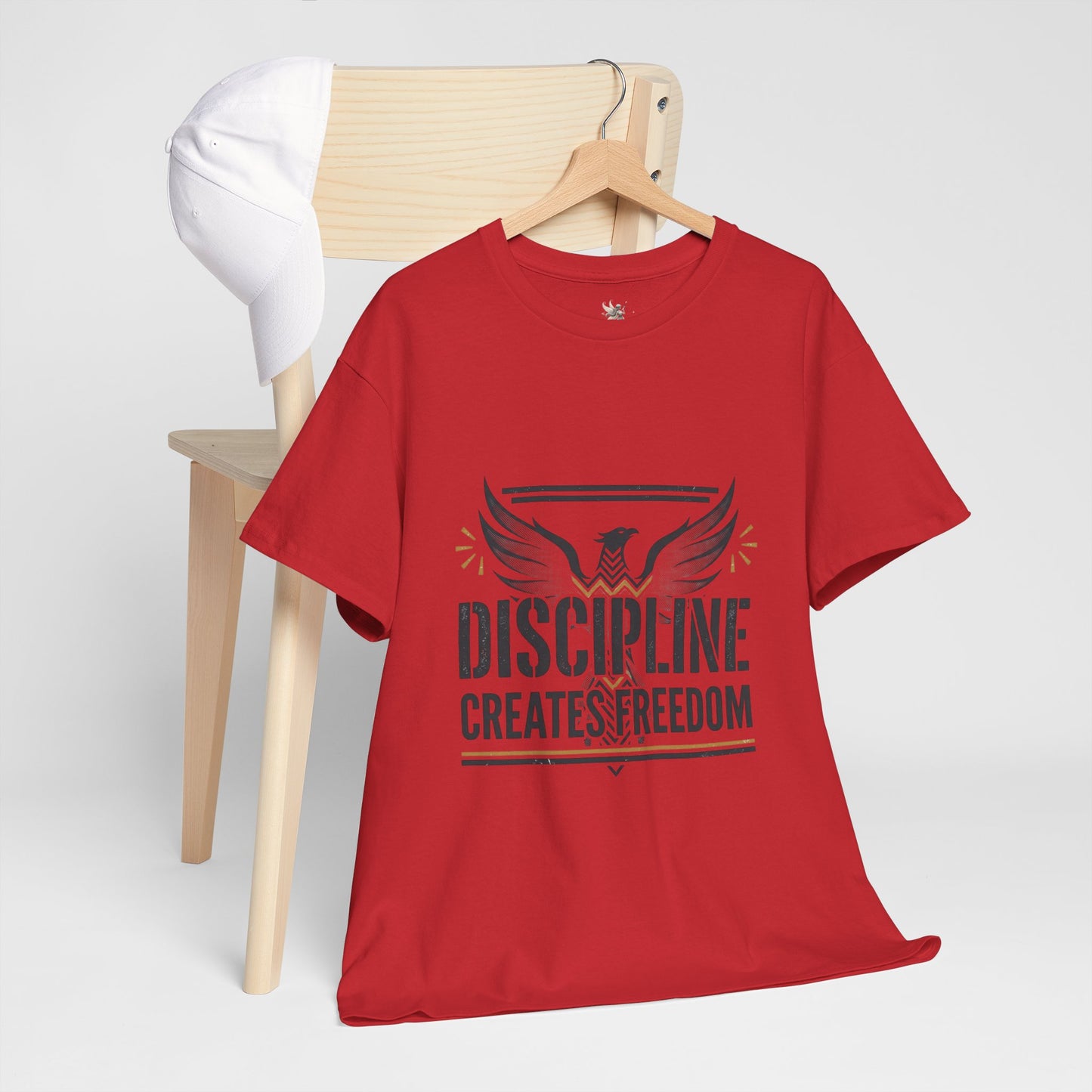 Discipline Creates Freedom T-Shirt — Motivational Eagle Fitness Tee