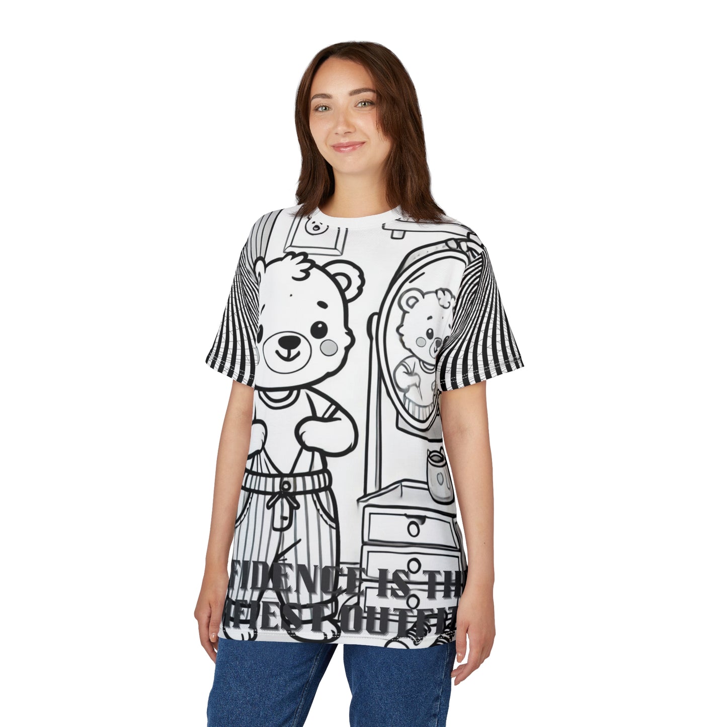 Cute Bear Confidence Tee, Unisex T-Shirt, Graphic Tee, Fun Fashion, Gift for Kids, Positive Vibes