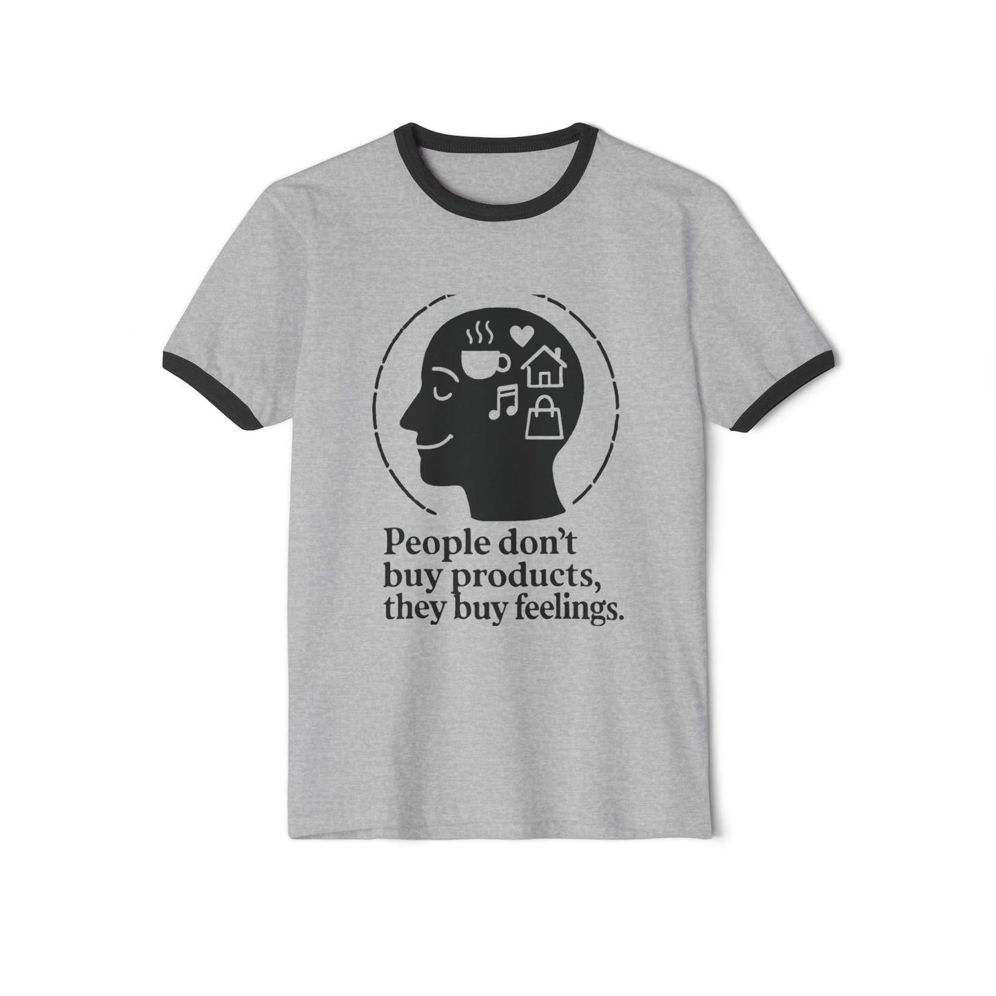 Unisex Cotton Ringer T-Shirt - "People Don't Buy Products, They Buy Feelings" - Comfortable Fashion, Inspirational Quote Tee, Unisex [...]