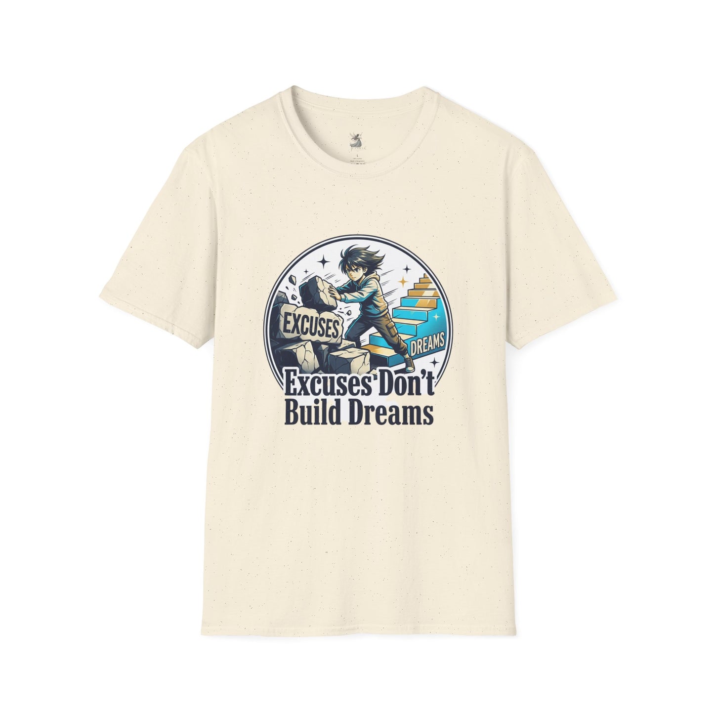 Excuses Don't Build Dreams T-Shirt — Motivational Skateboard Graphic Tee