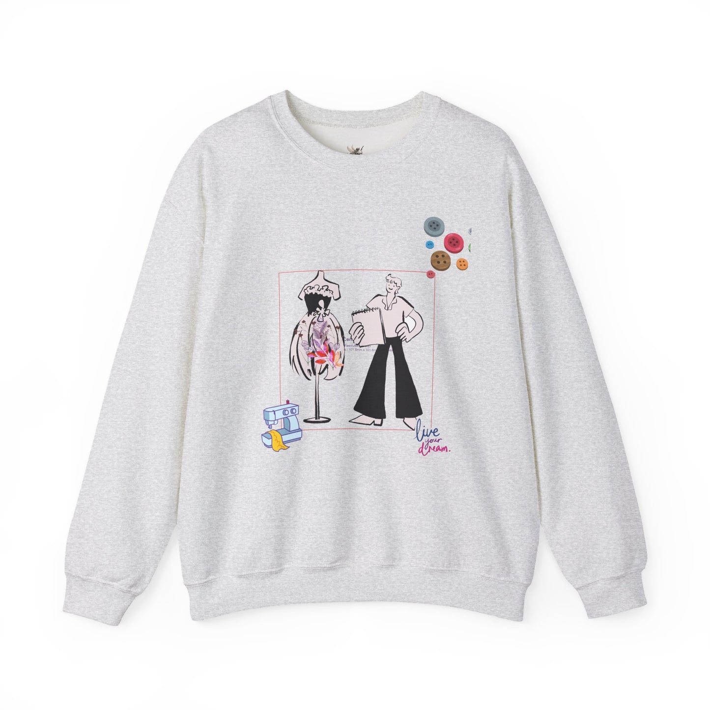 Chic Artistic Crewneck Sweatshirt - Unique Graphic Art, Cozy Gift for Art Lovers, Stylish Layering for Any Occasion, Trendy Sweatshirt